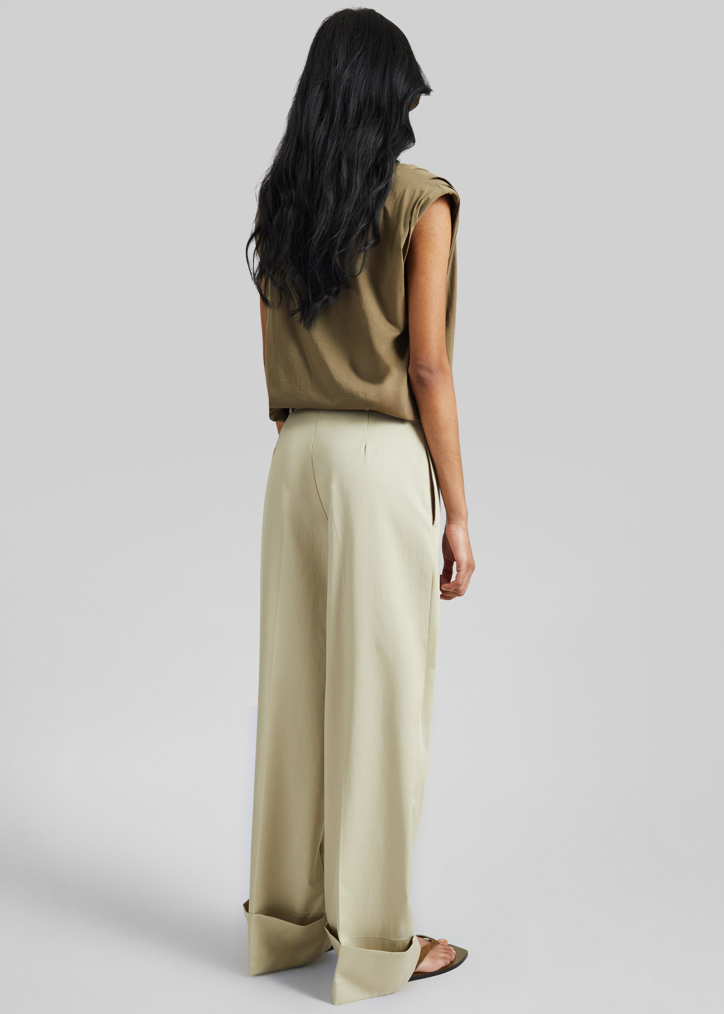 Corris Straight Cuff Trousers - Beige - 6
