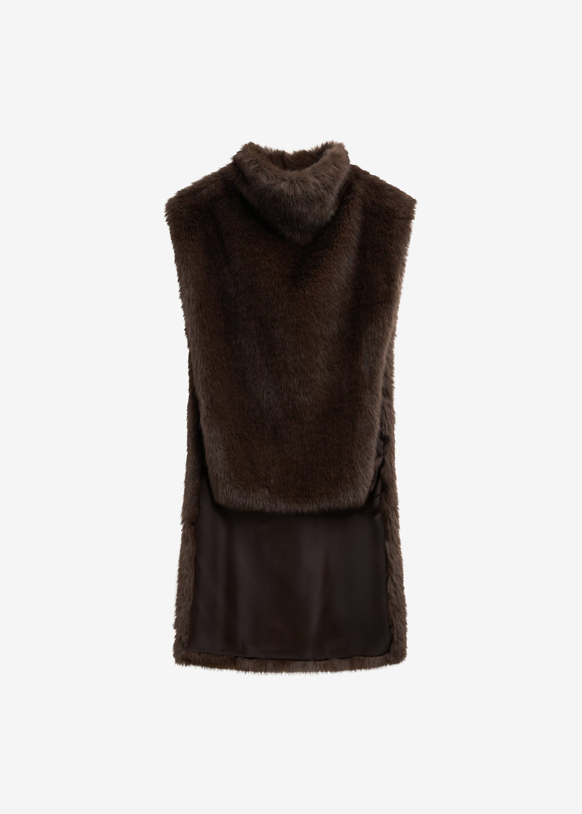 Corvara Faux Fur Vest - Brown - 12