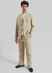 Covert Elastic Waist Trousers - Beige