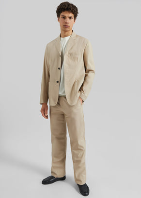 Covert Elastic Waist Trousers - Beige