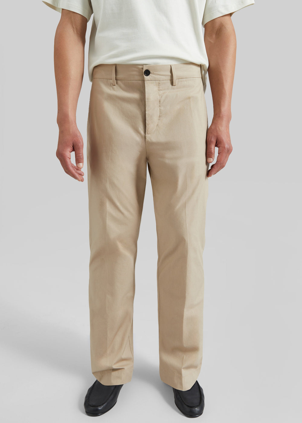 Covert Elastic Waist Trousers - Beige - 1