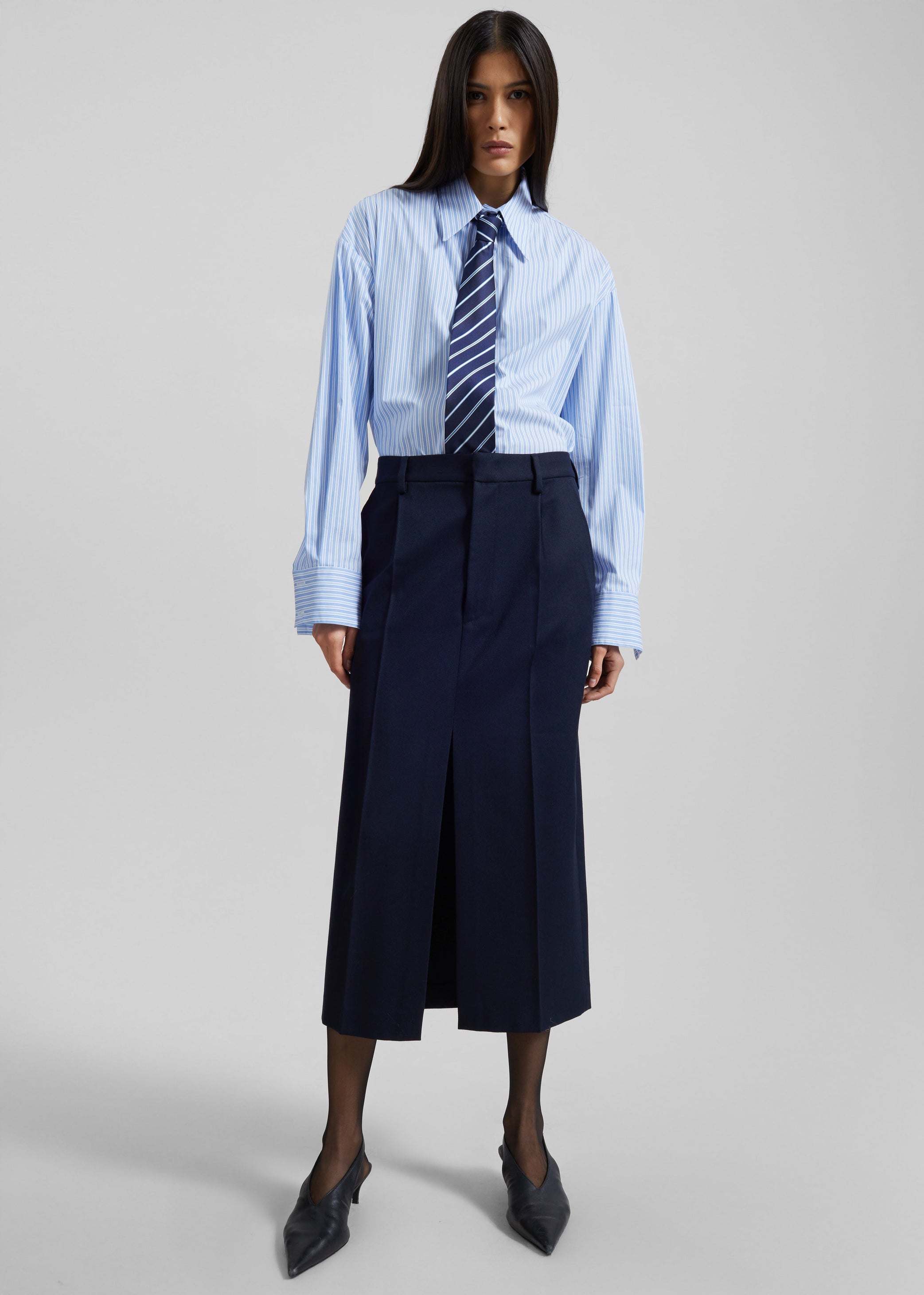 Shop the look image for Covert Fold Tube Skirt - Navy