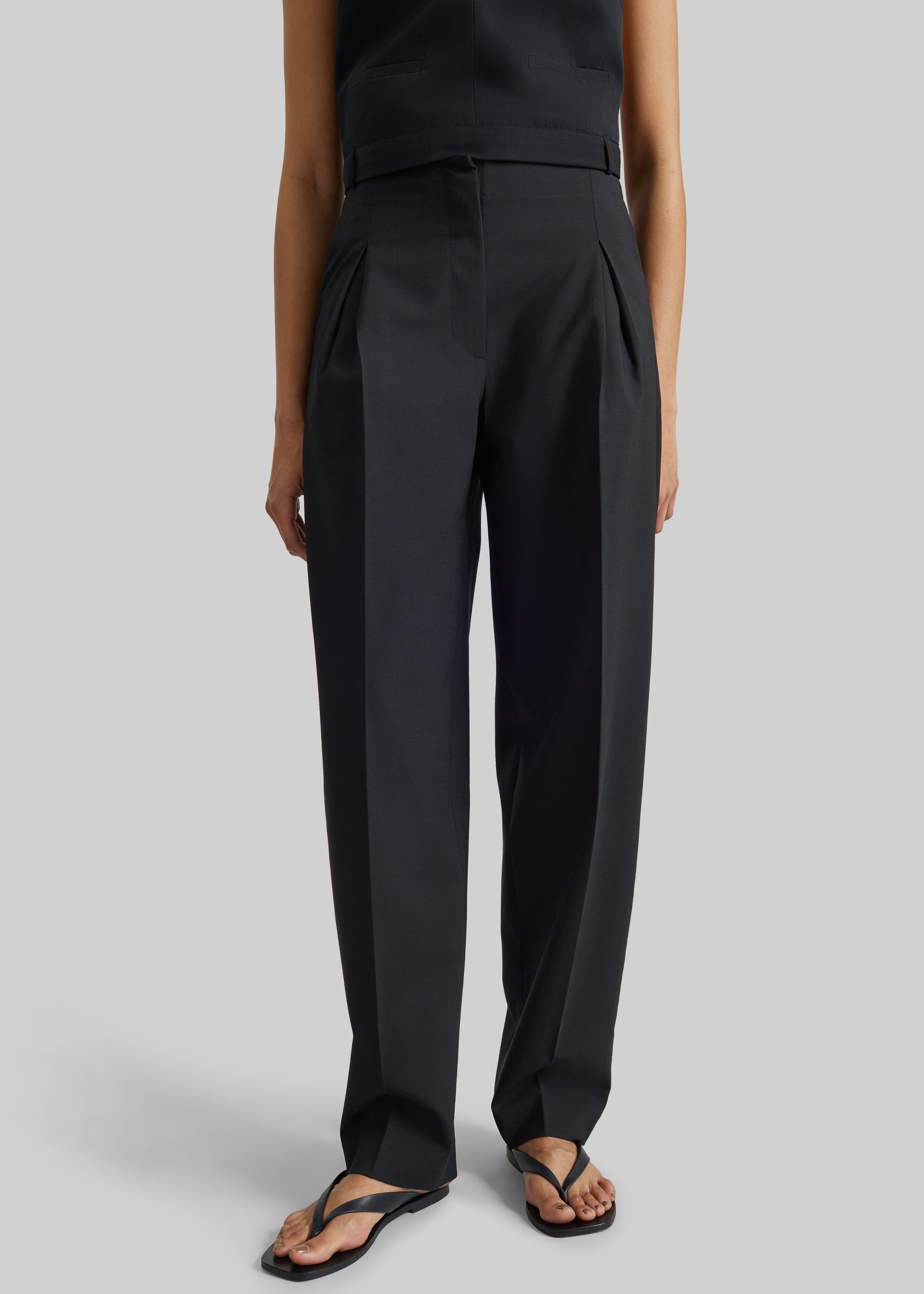 Covert Pleated Pants - Black - 2