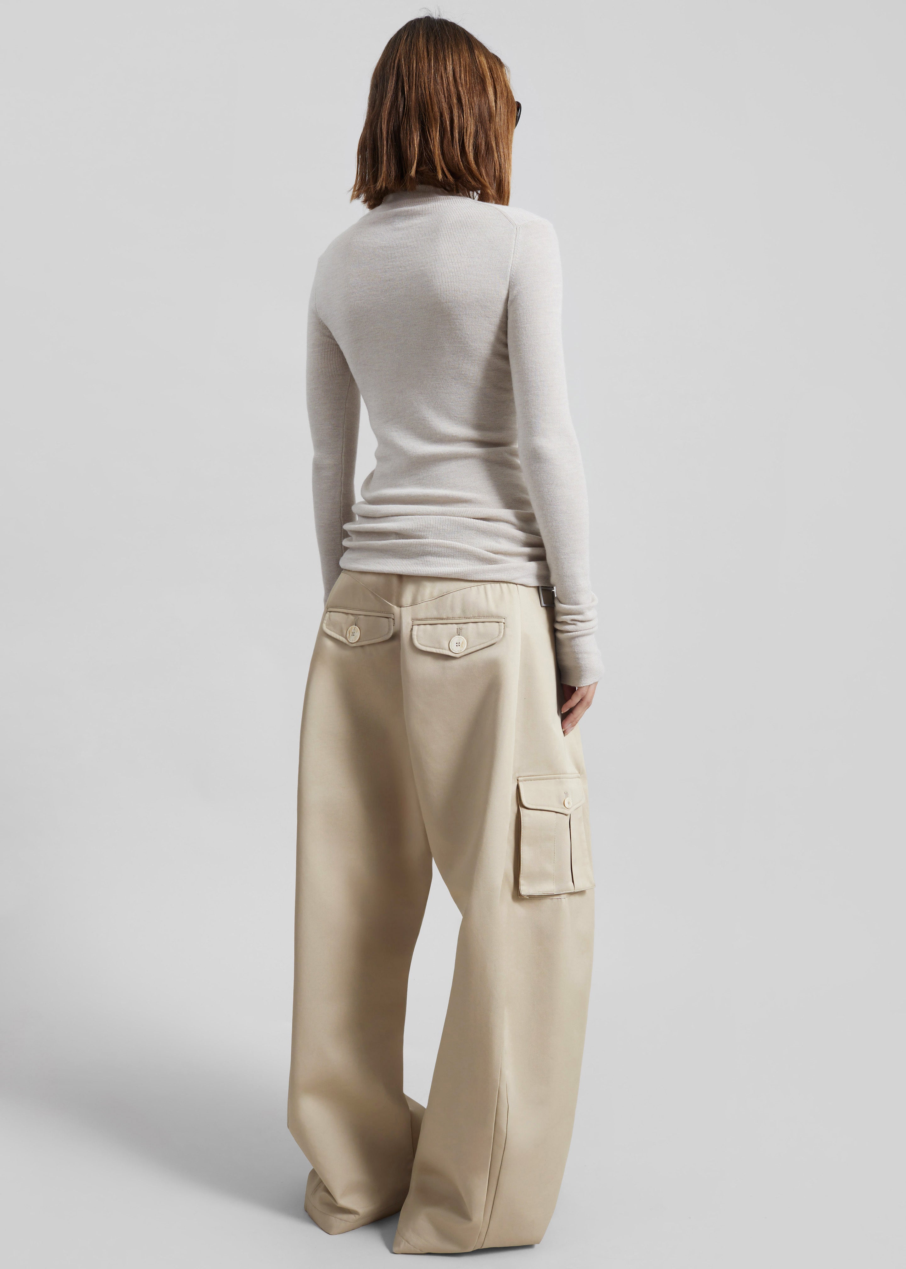 Covert Rib Slim Turtleneck - Beige - 7