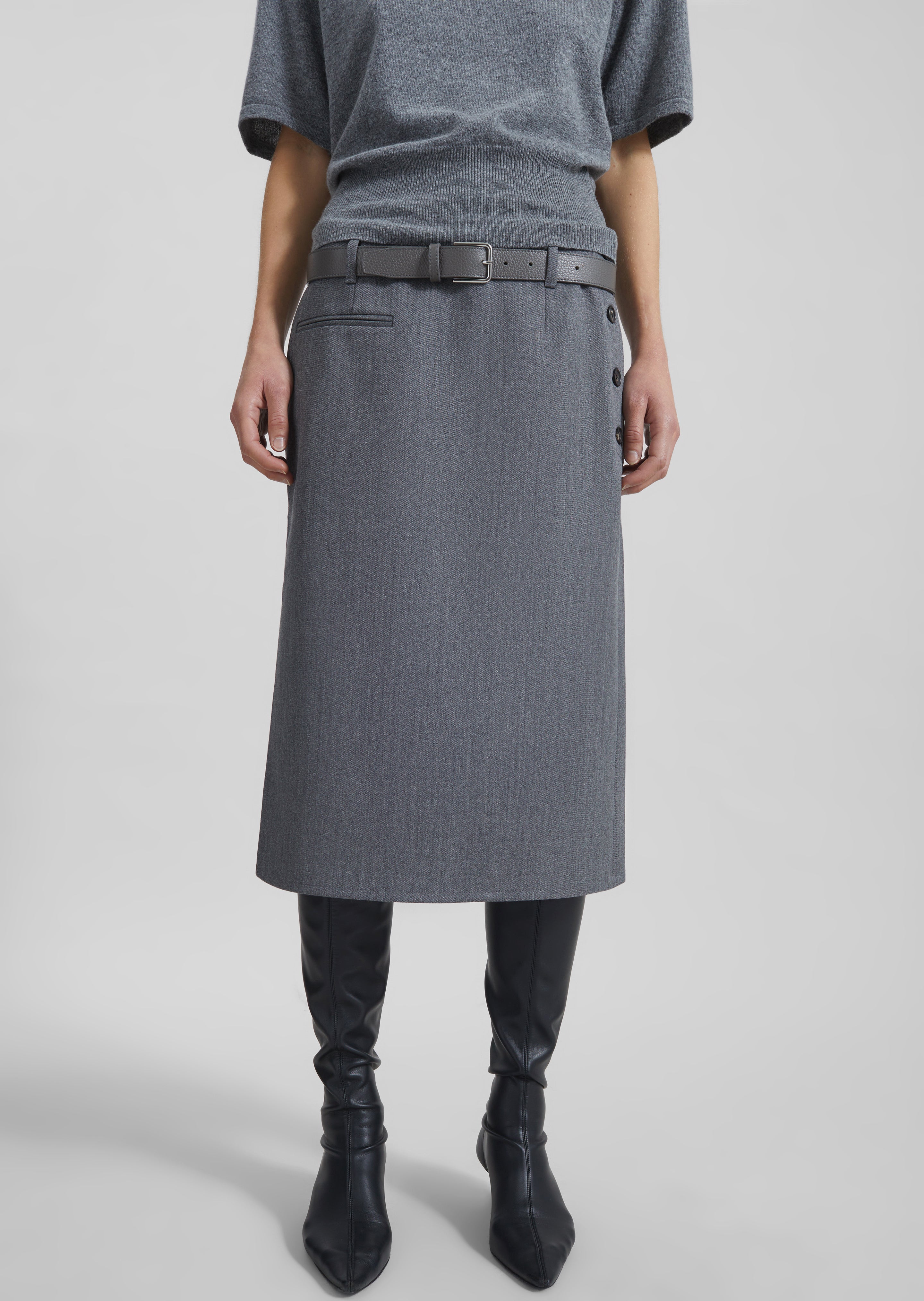 Covert Tube Skirt - Grey - 4