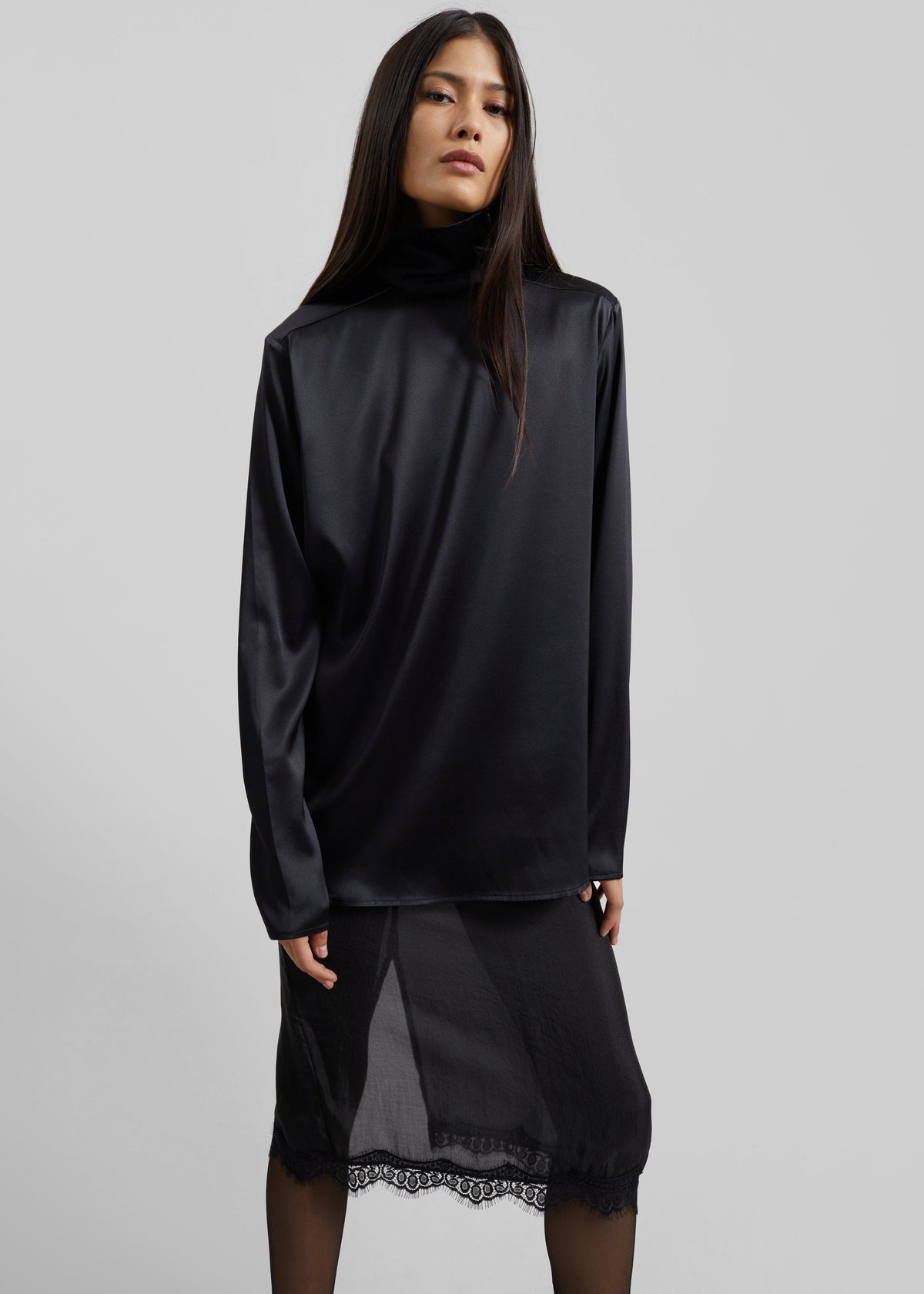 Covert Turtleneck Shirt - Black - 4