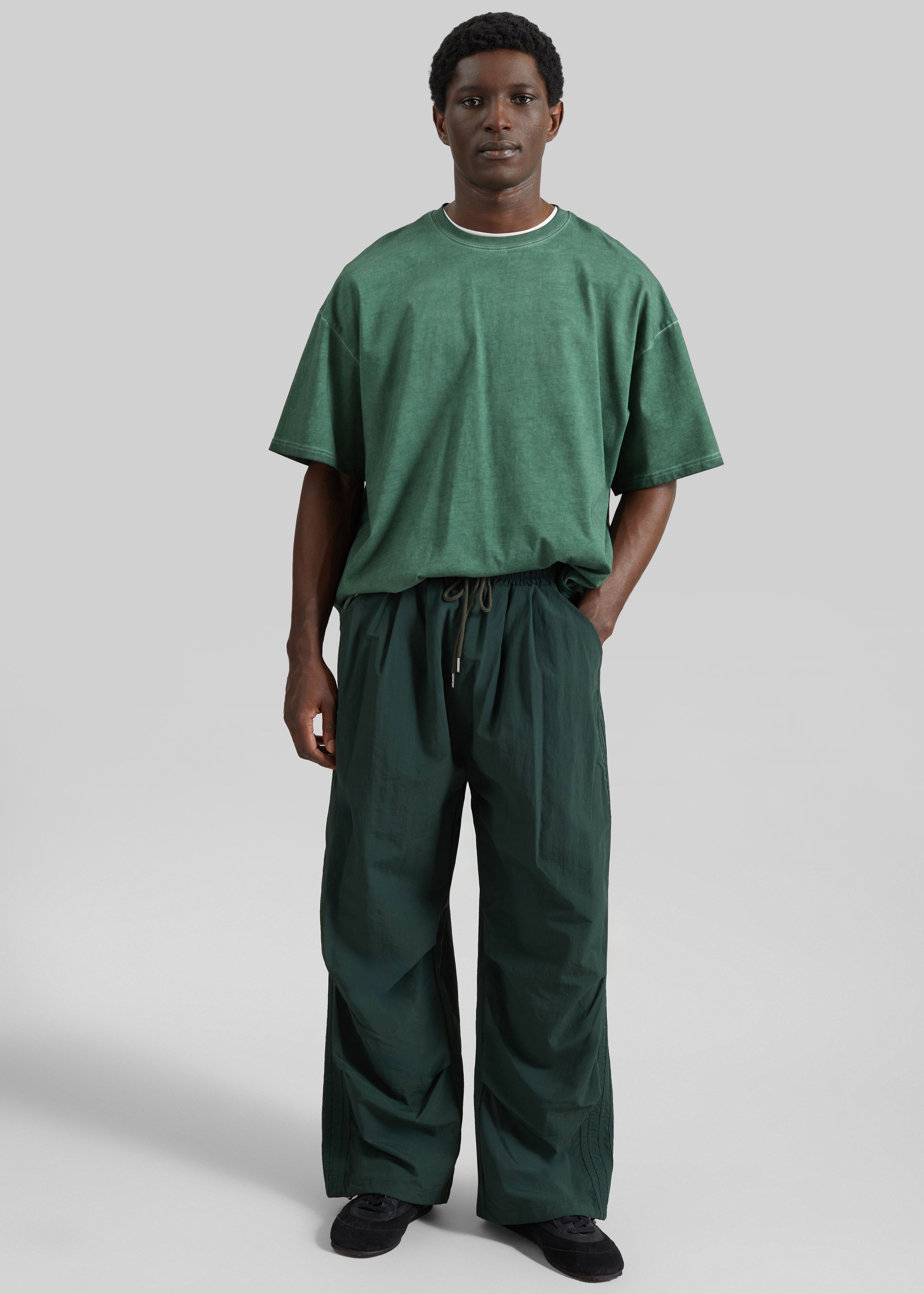 Craig Drawstring Track Pants - Green - 1