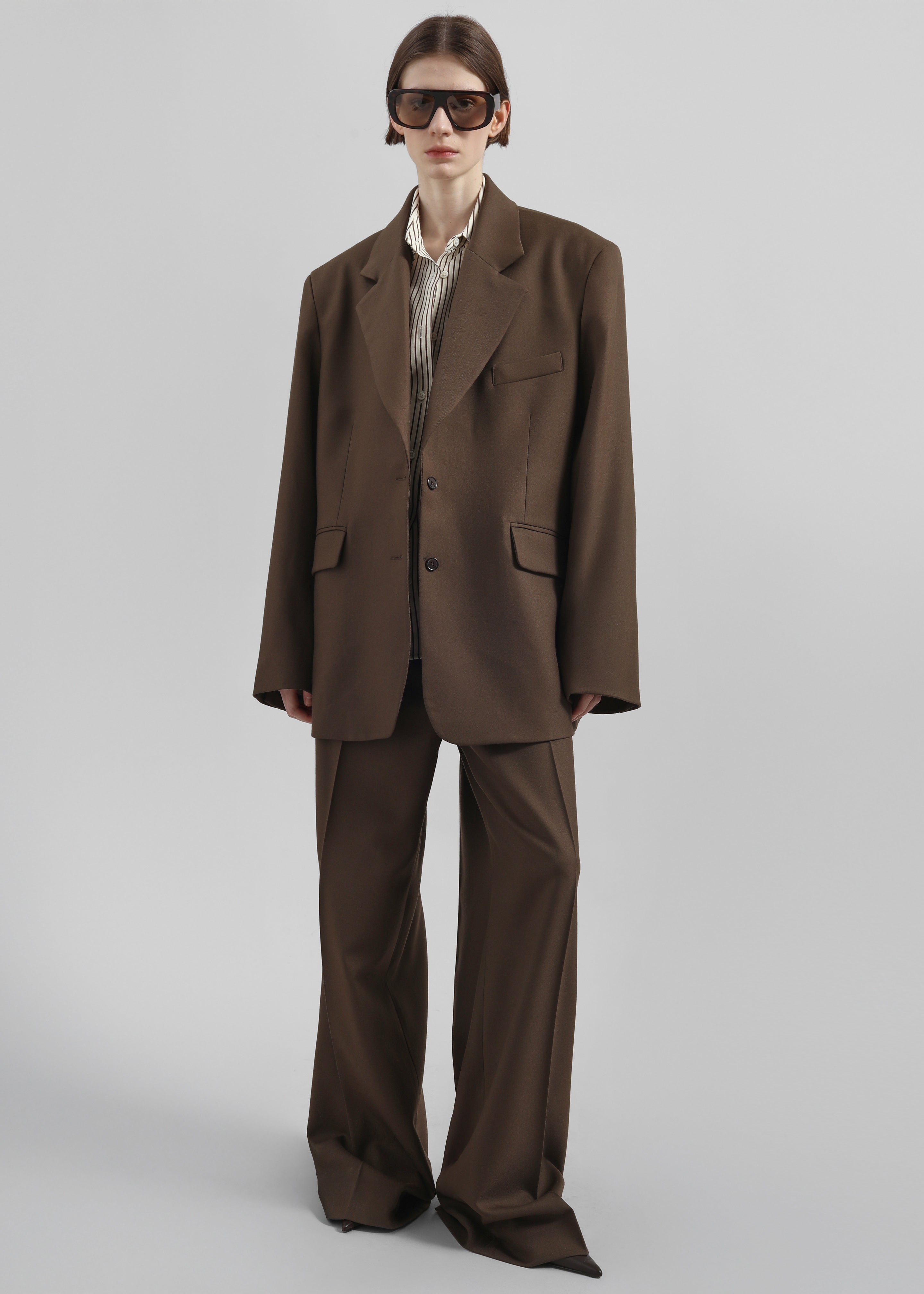 Crosby Wrap Blazer - Mocha - 5