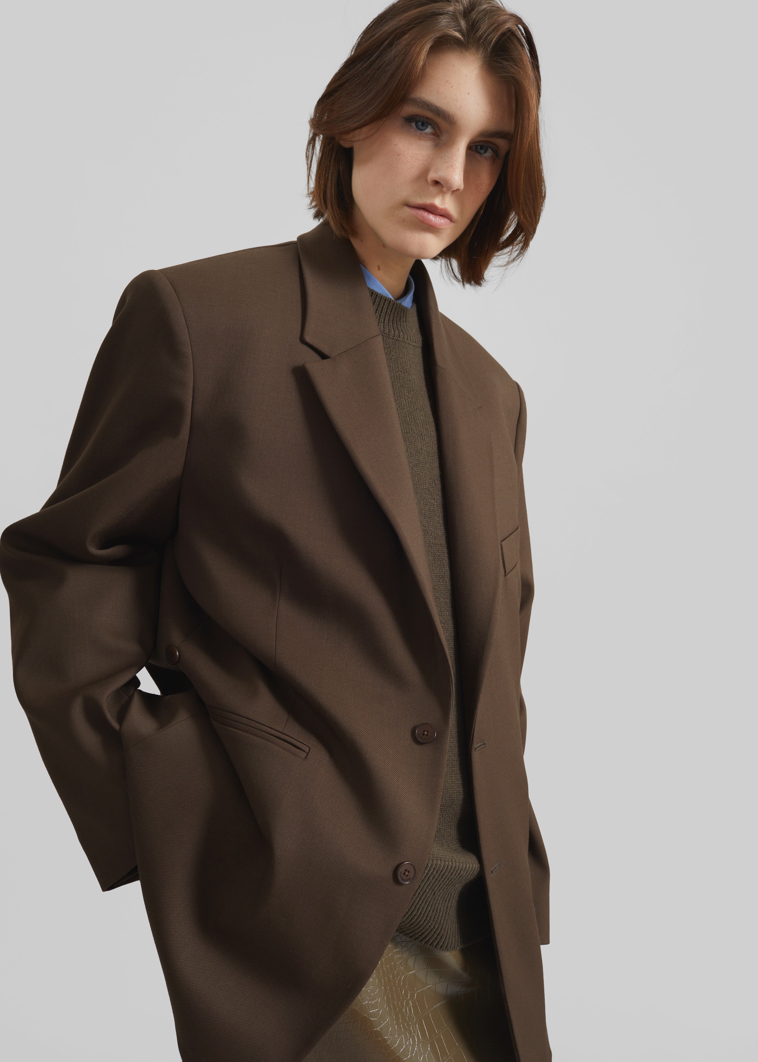 Crosby Wrap Blazer - Mocha - 7