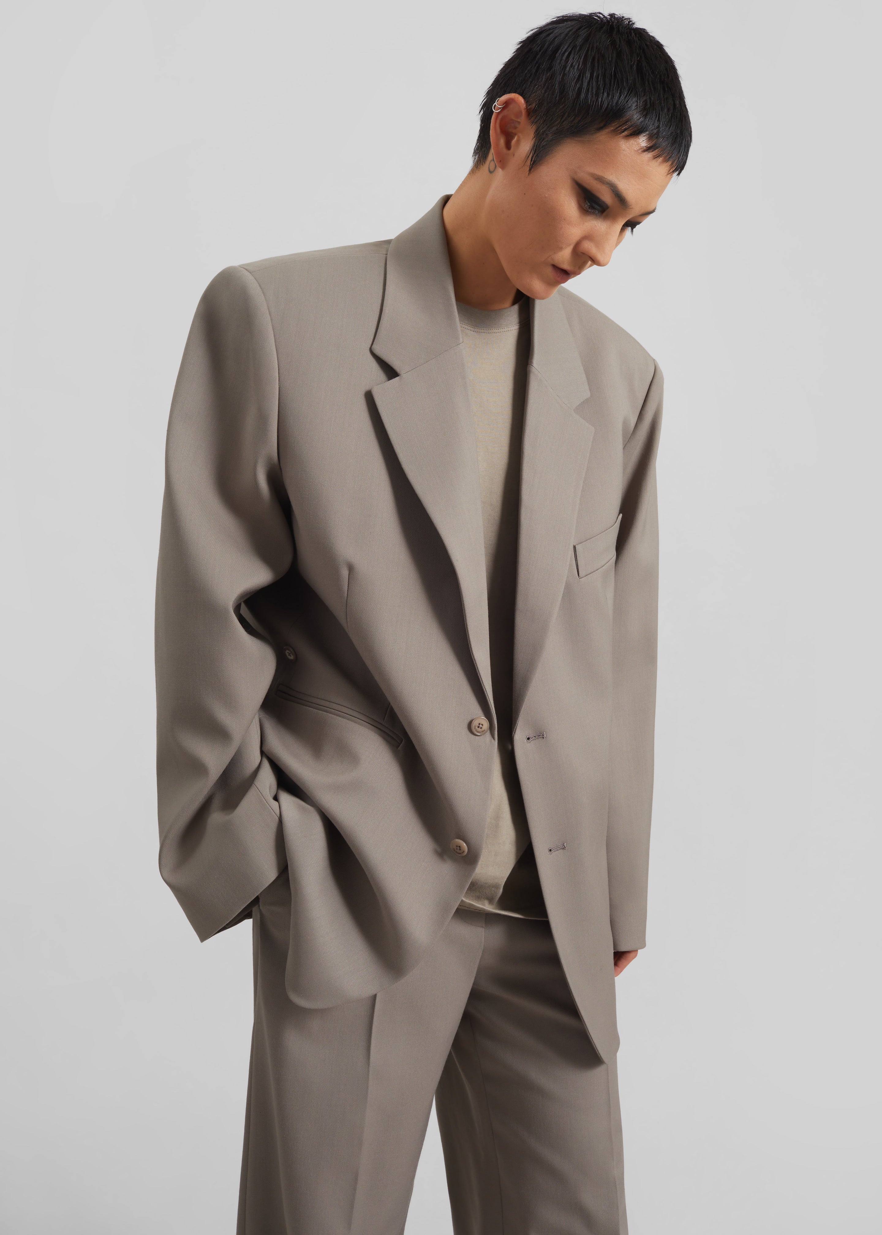 Crosby Wrap Blazer - Taupe - 7
