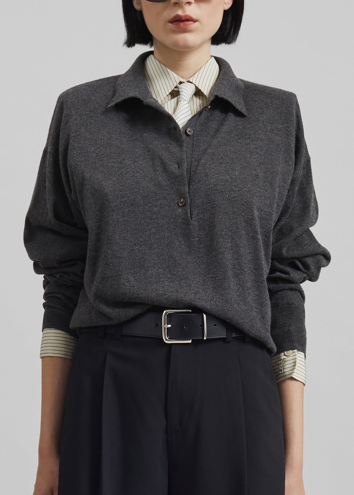 Croydon Padded Knit Polo - Grey - 4