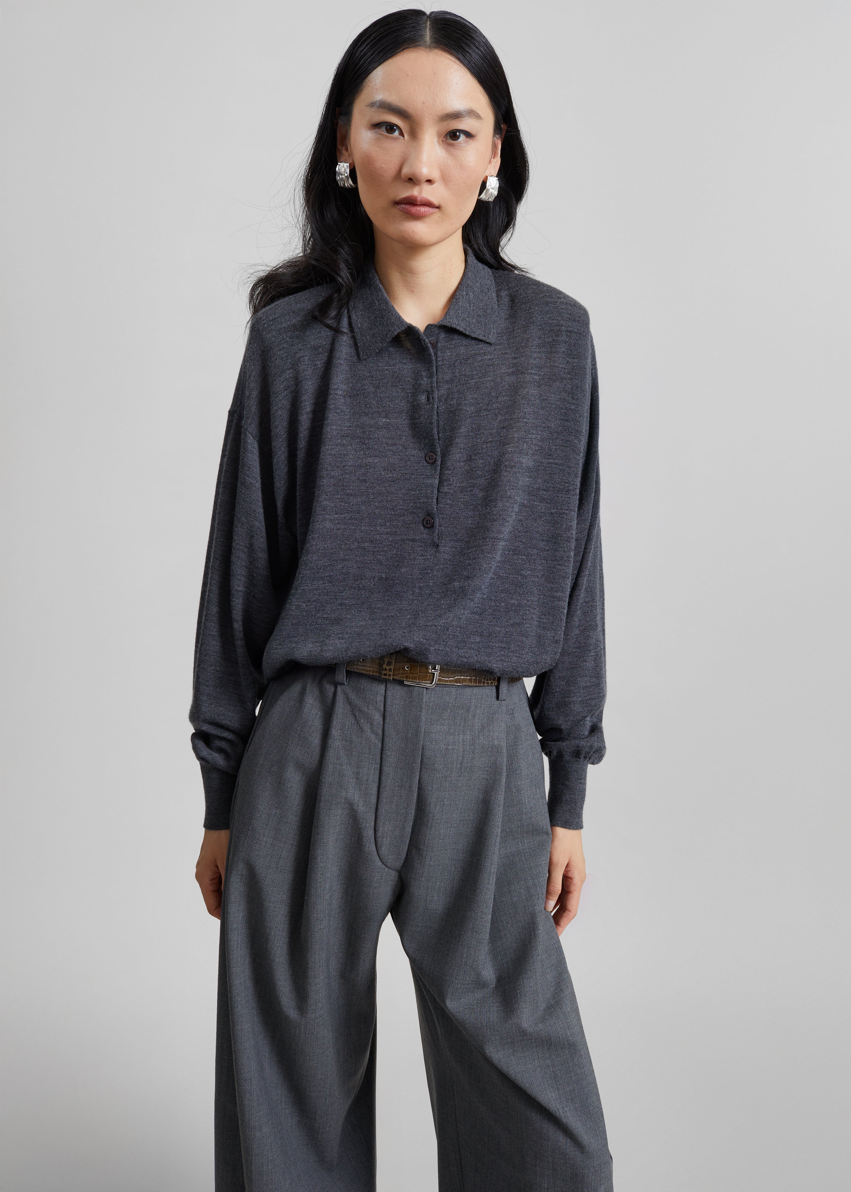 Croydon Padded Knit Polo - Grey - 7