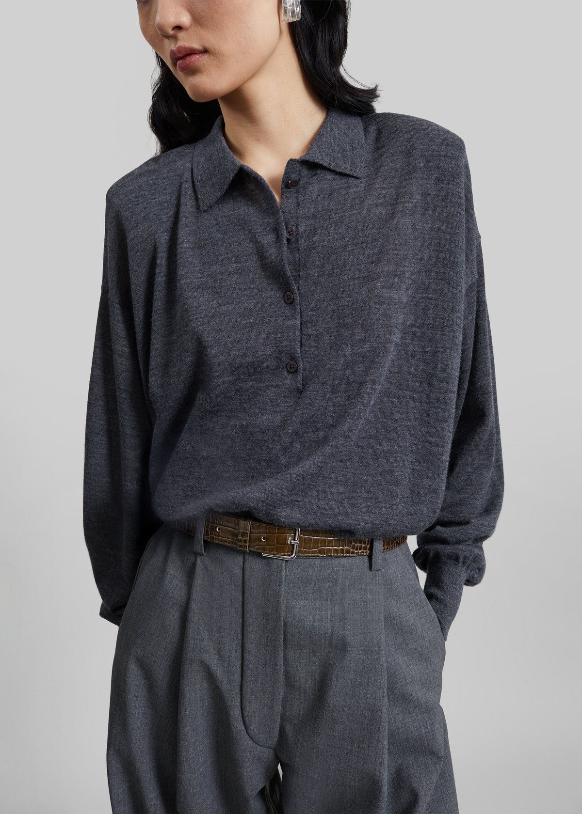 Croydon Padded Knit Polo - Grey - 9