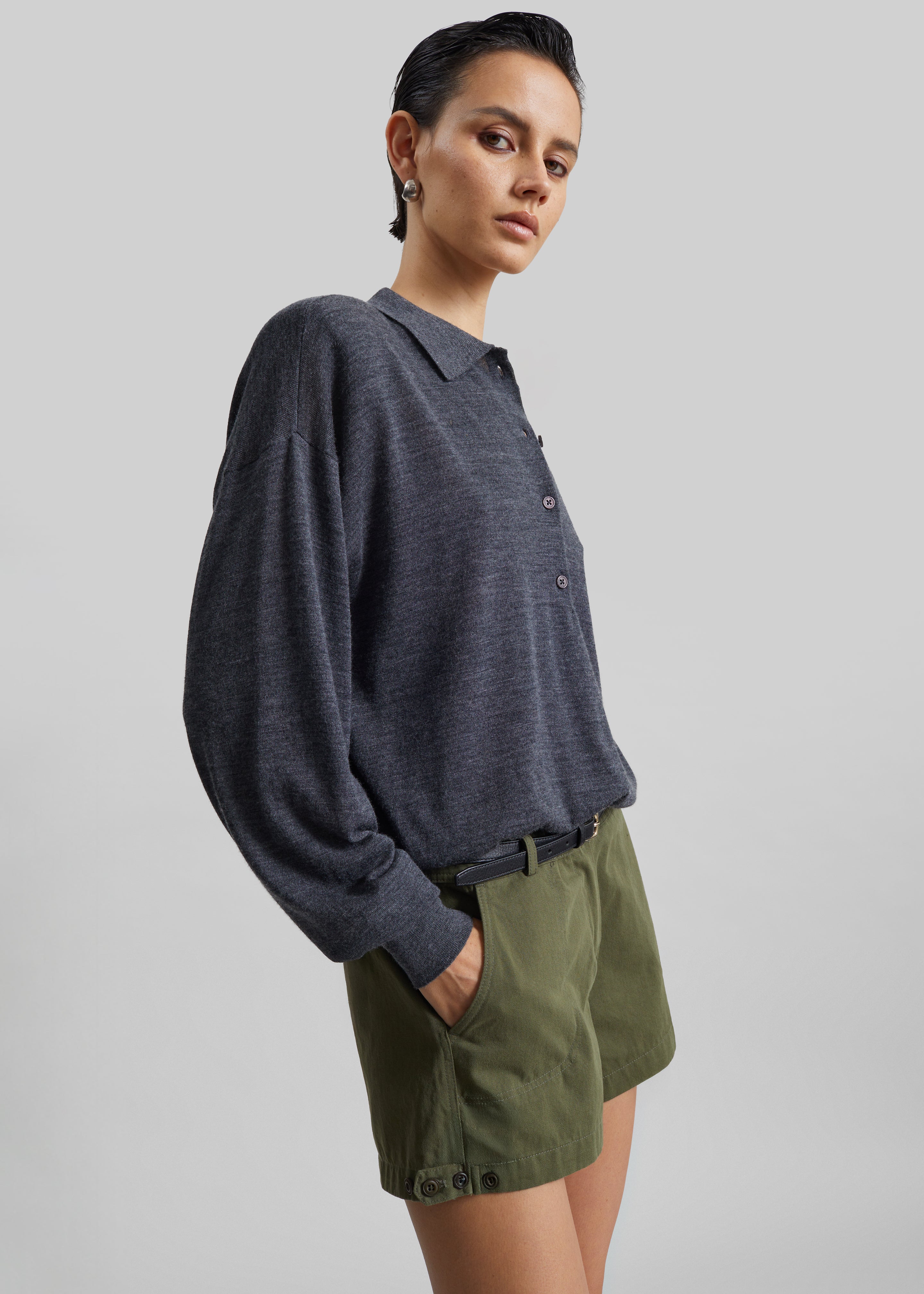 Croydon Padded Knit Polo - Grey - 12