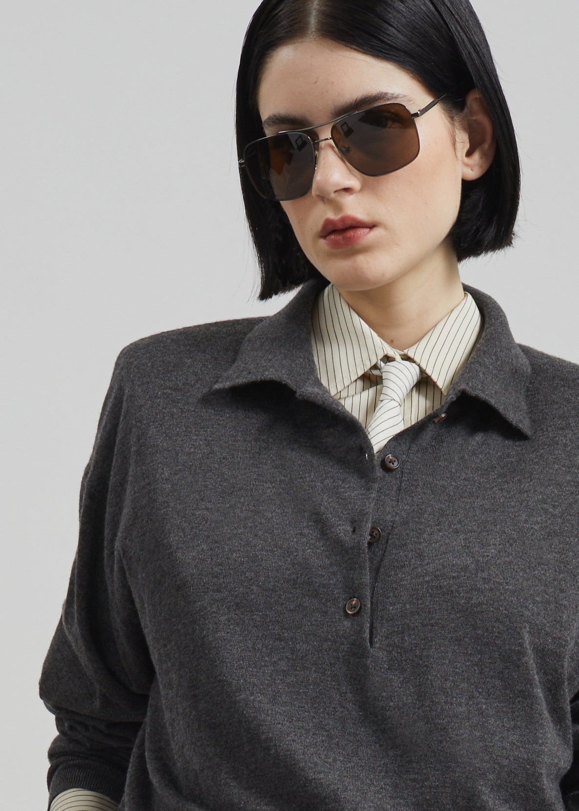 Croydon Padded Knit Polo - Grey - 5