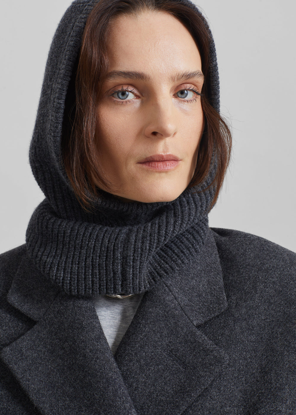 Corin Knit Snood - Charcoal