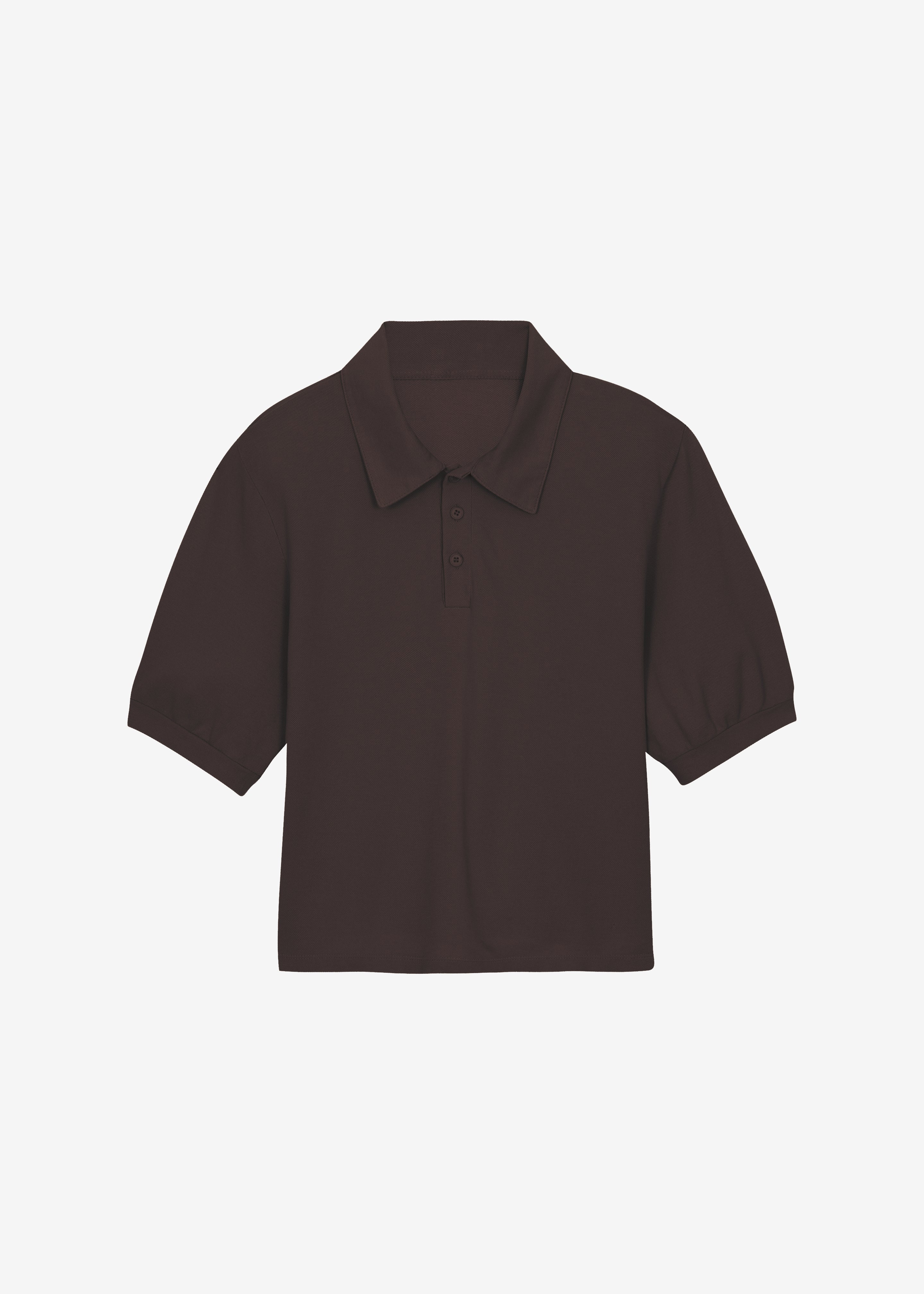 Dahlia Padded Polo - Brown - 7