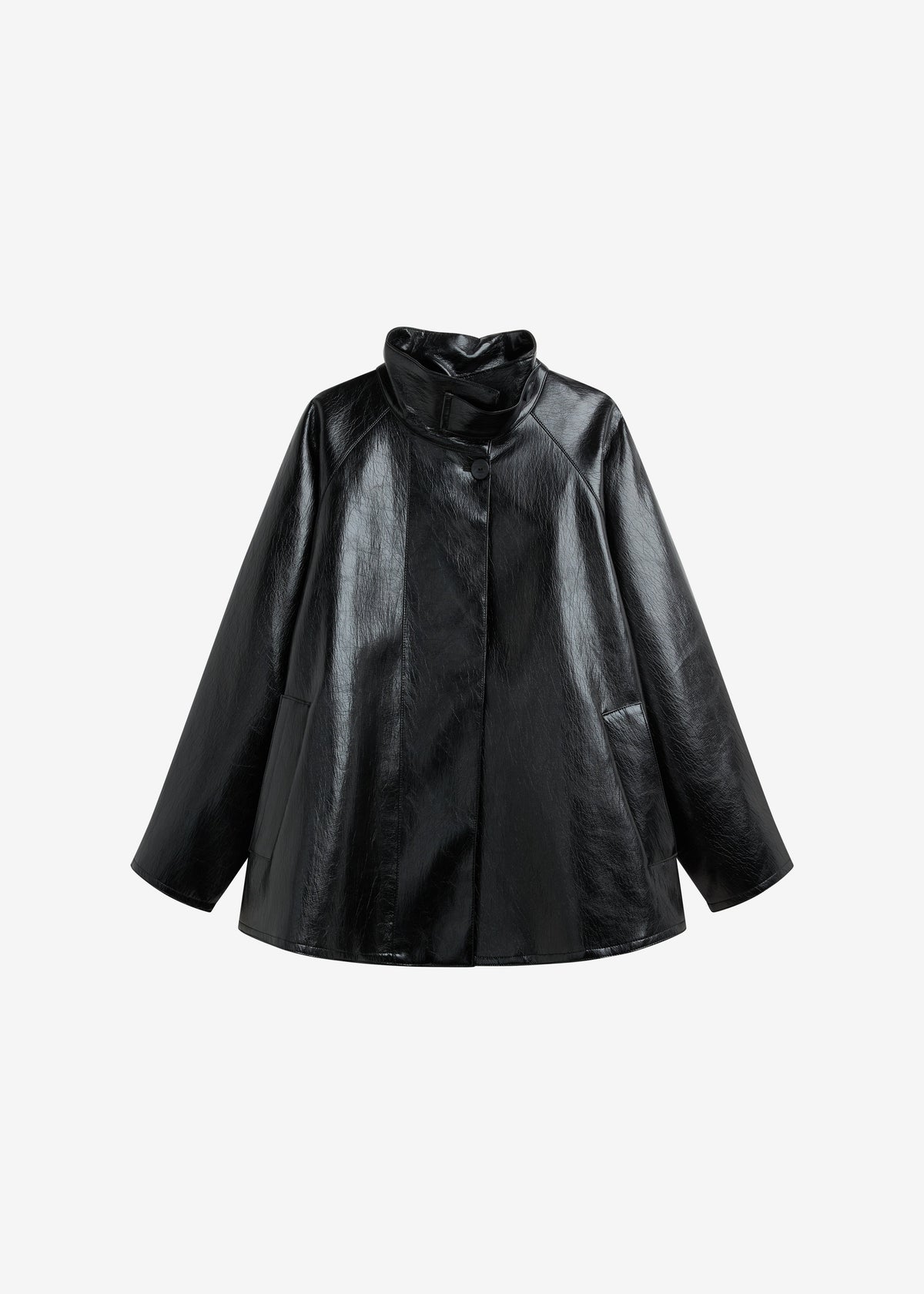 Dalaro Faux Leather Swing Jacket - Black - 8