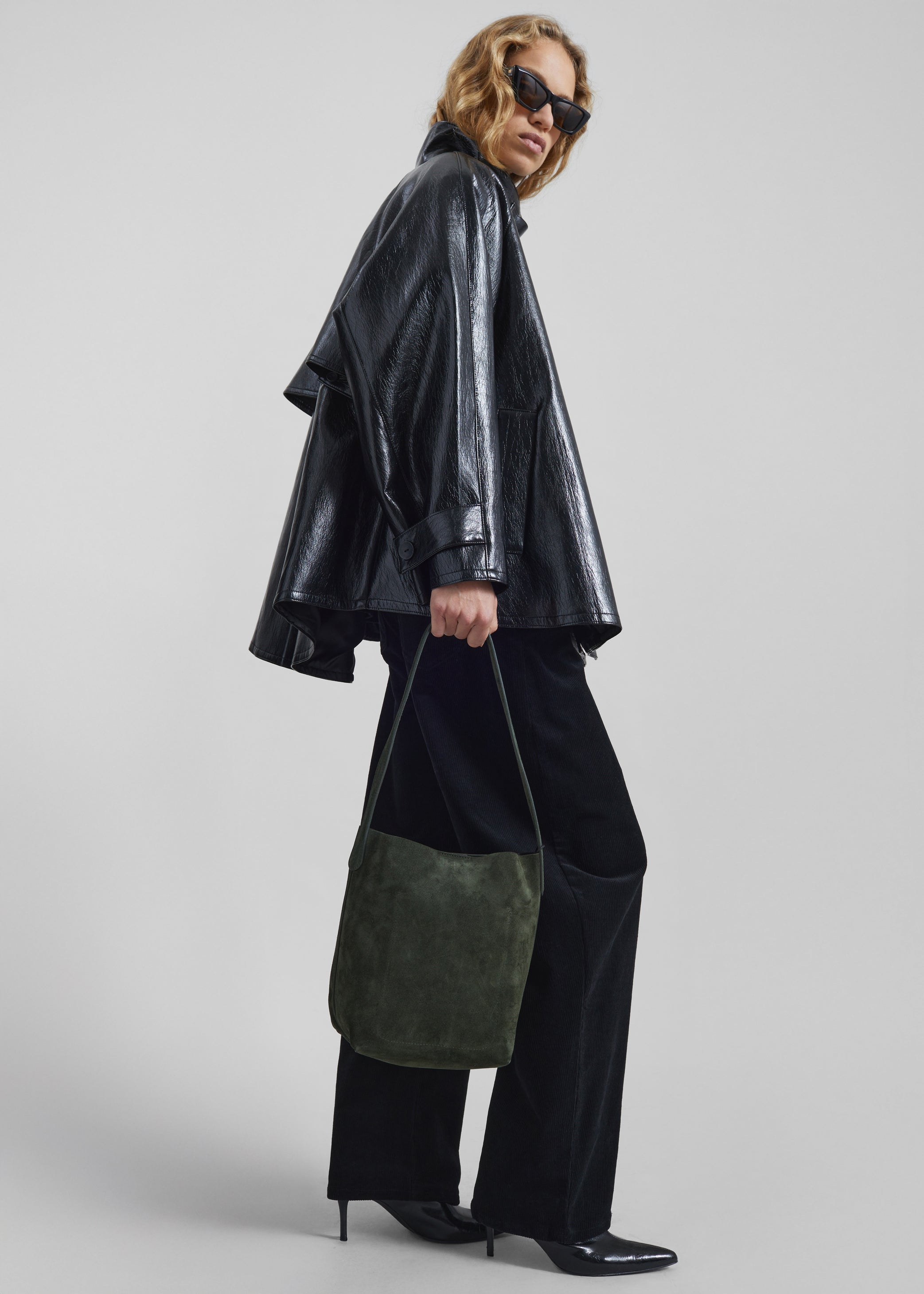 Shop the look image for Dalaro Faux Leather Swing Jacket - Black