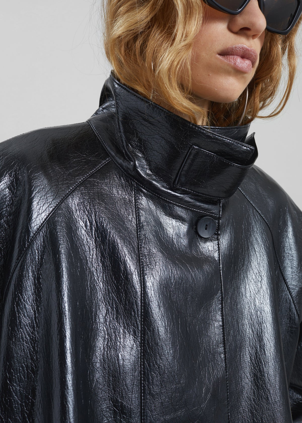 Dalaro Faux Leather Swing Jacket - Black - 4