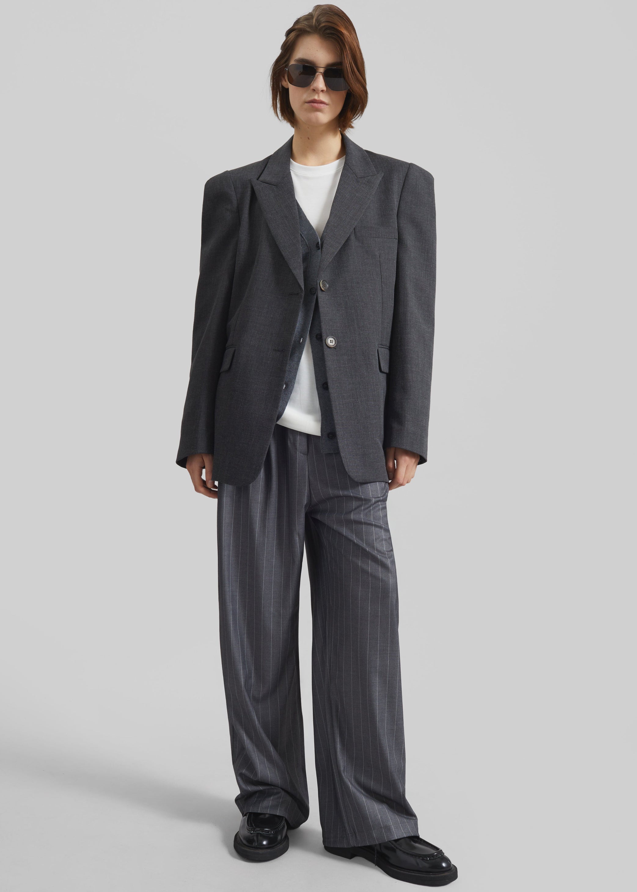 Shop the look image for Dalfsen Blazer - Dark Grey Melange