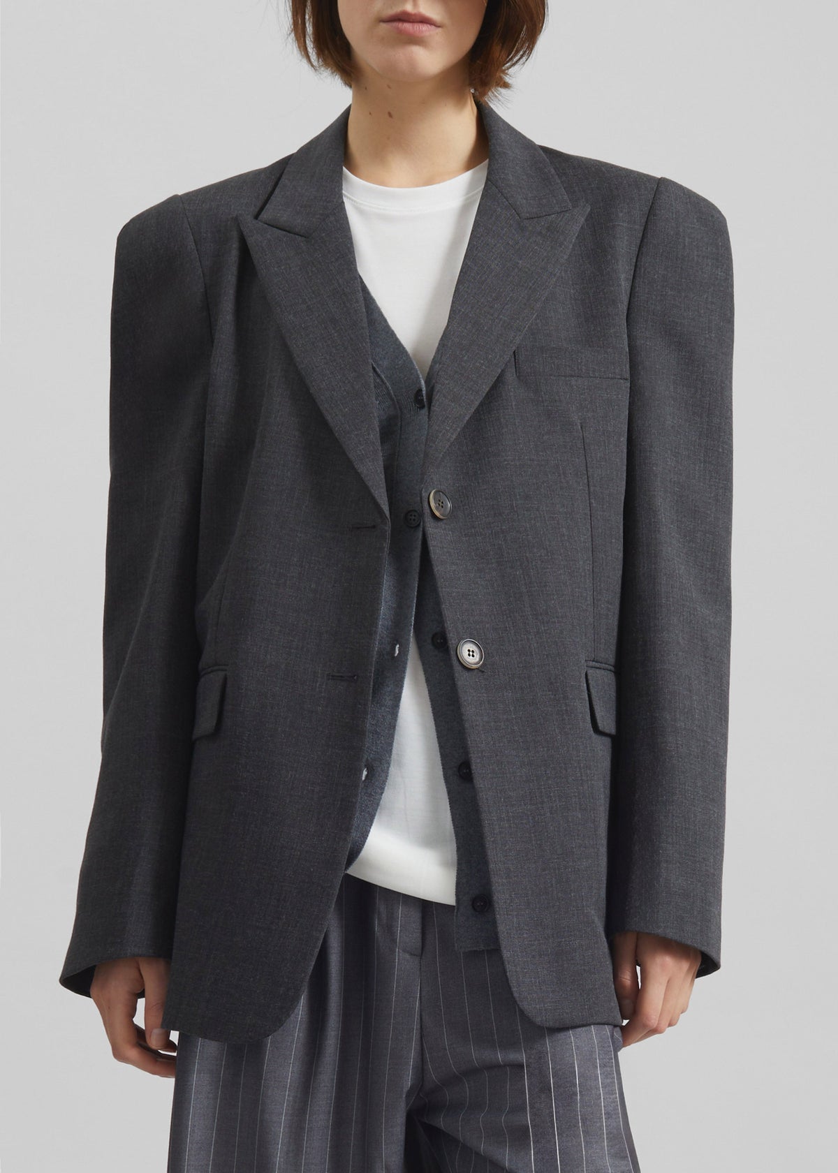 Dalfsen Blazer - Dark Grey Melange - 4