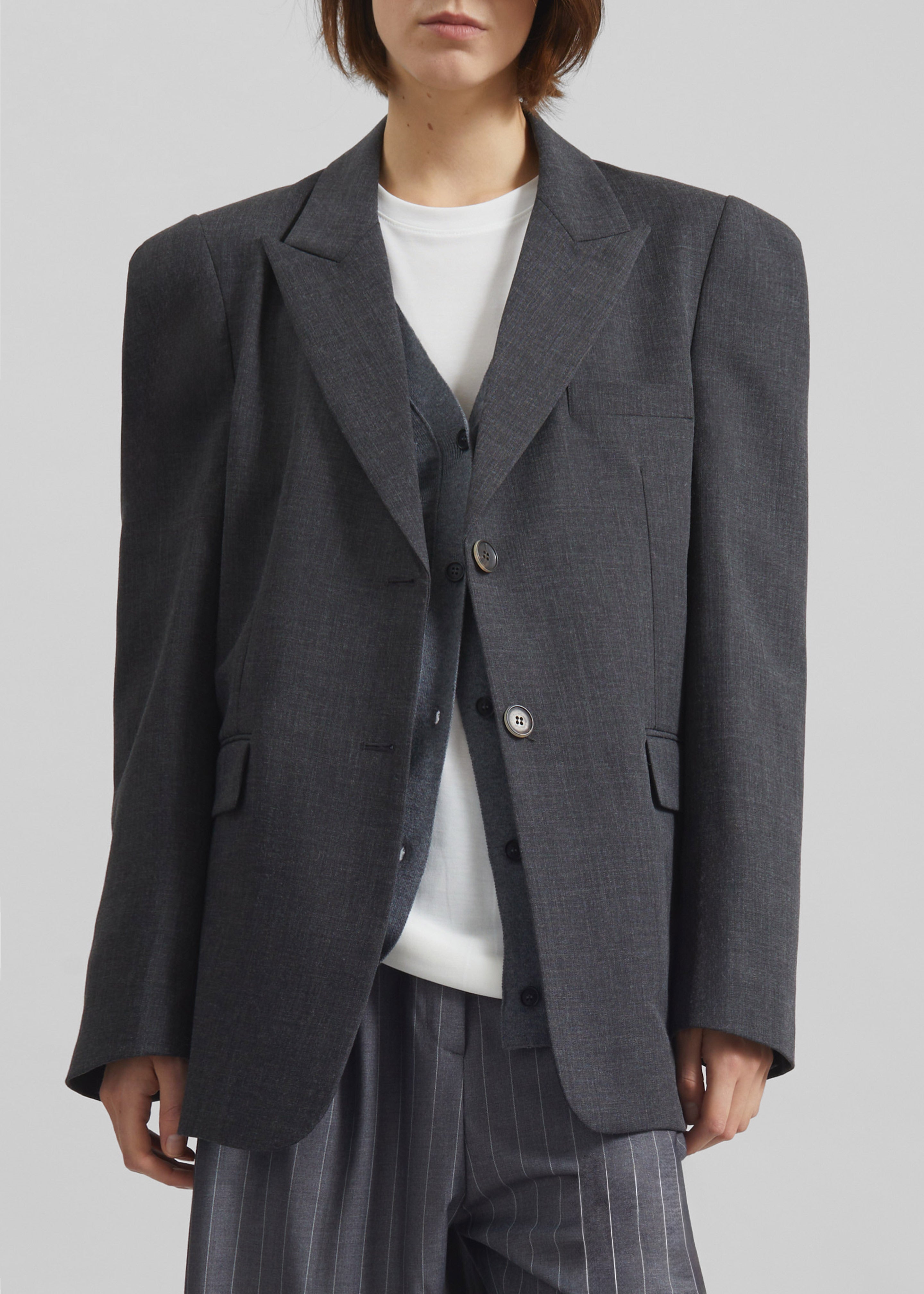 Dalfsen Blazer - Dark Grey Melange - 4