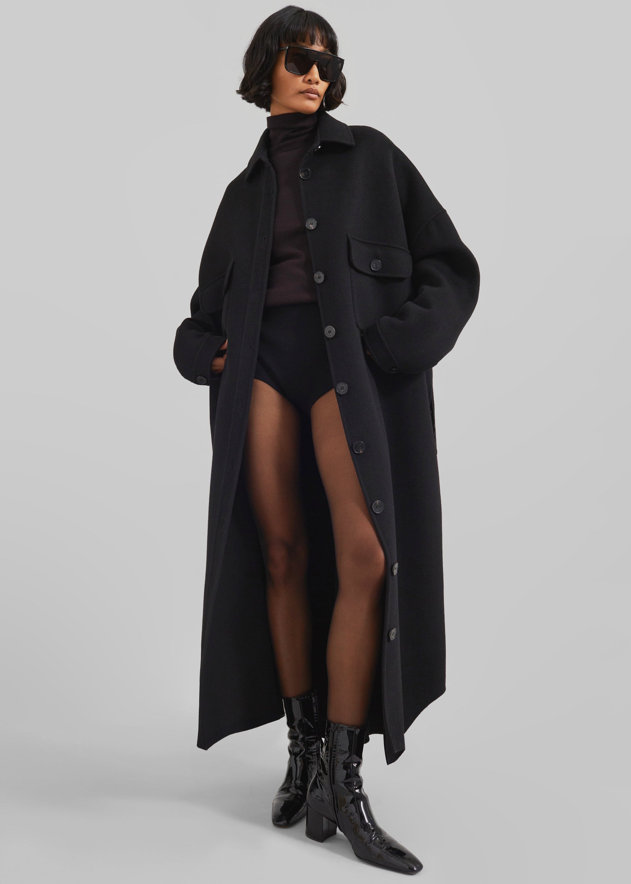 Shop the look image for Dallas Wool Overcoat - Black