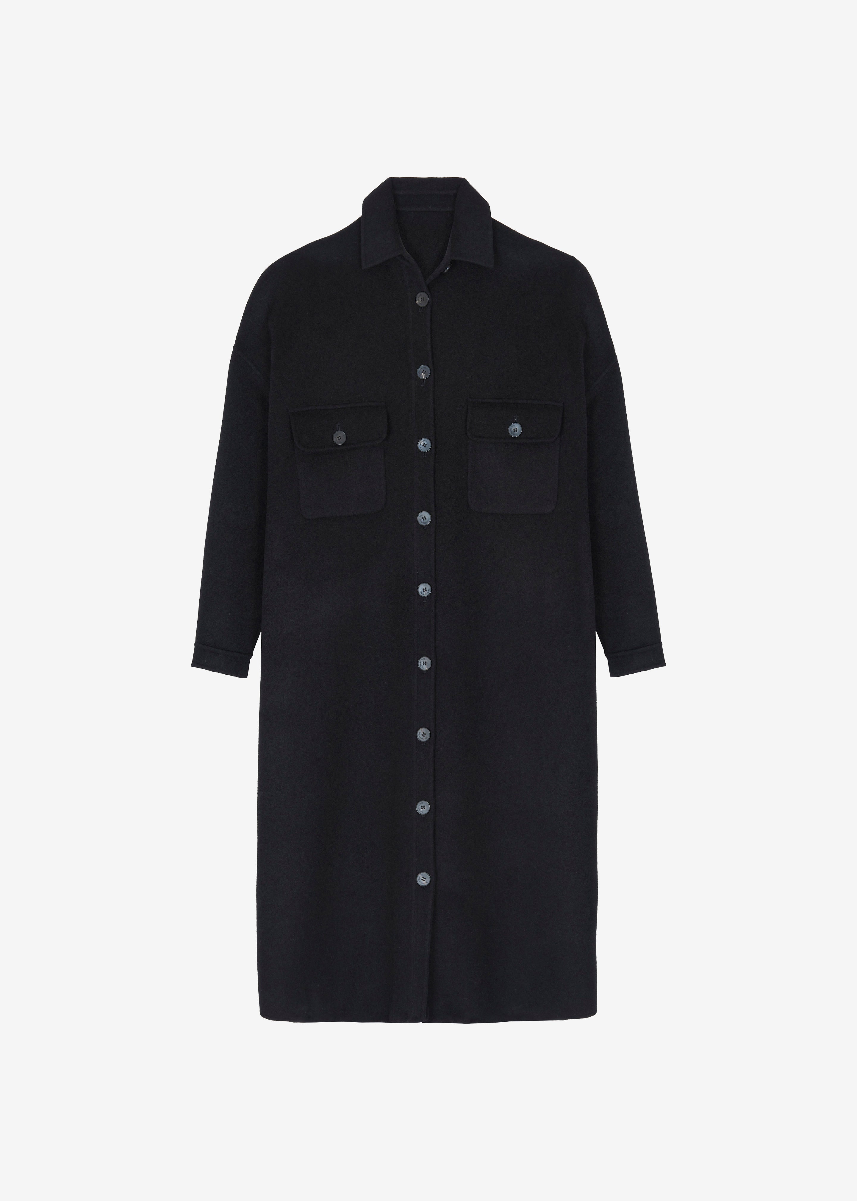 Dallas Wool Overcoat - Black - 10