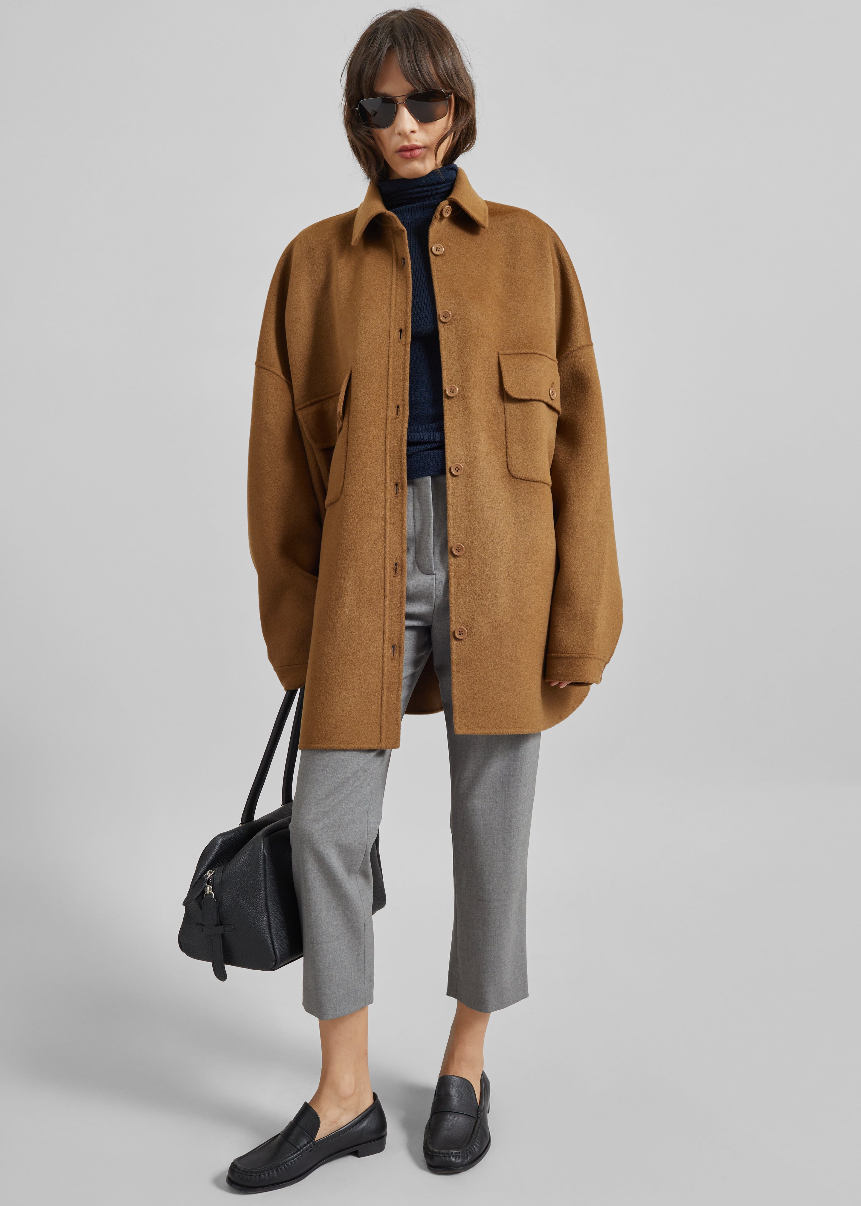 Dallas Wool Overshirt - Camel – The Frankie Shop Europe