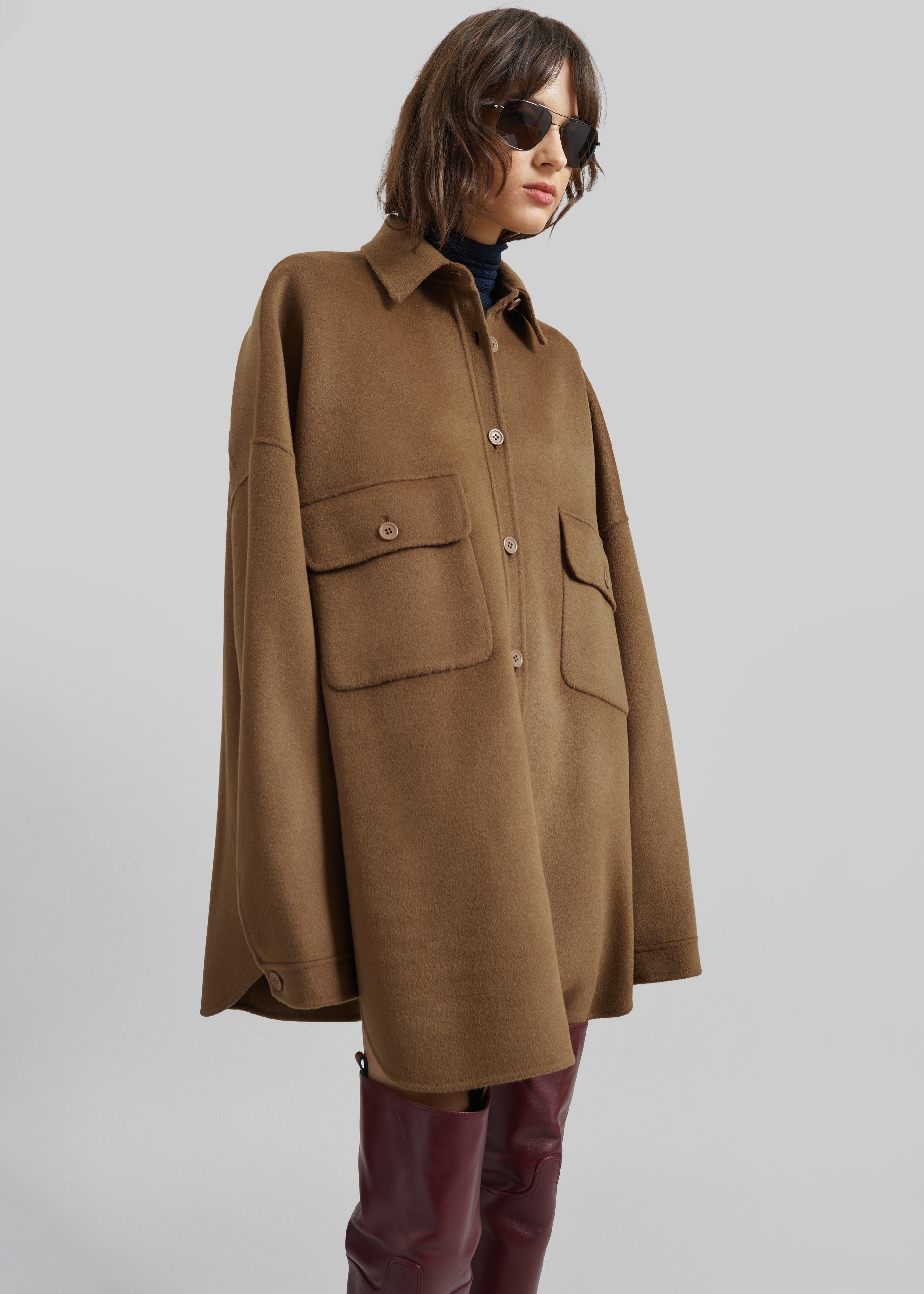 Dallas Wool Overshirt - Camel – The Frankie Shop Europe