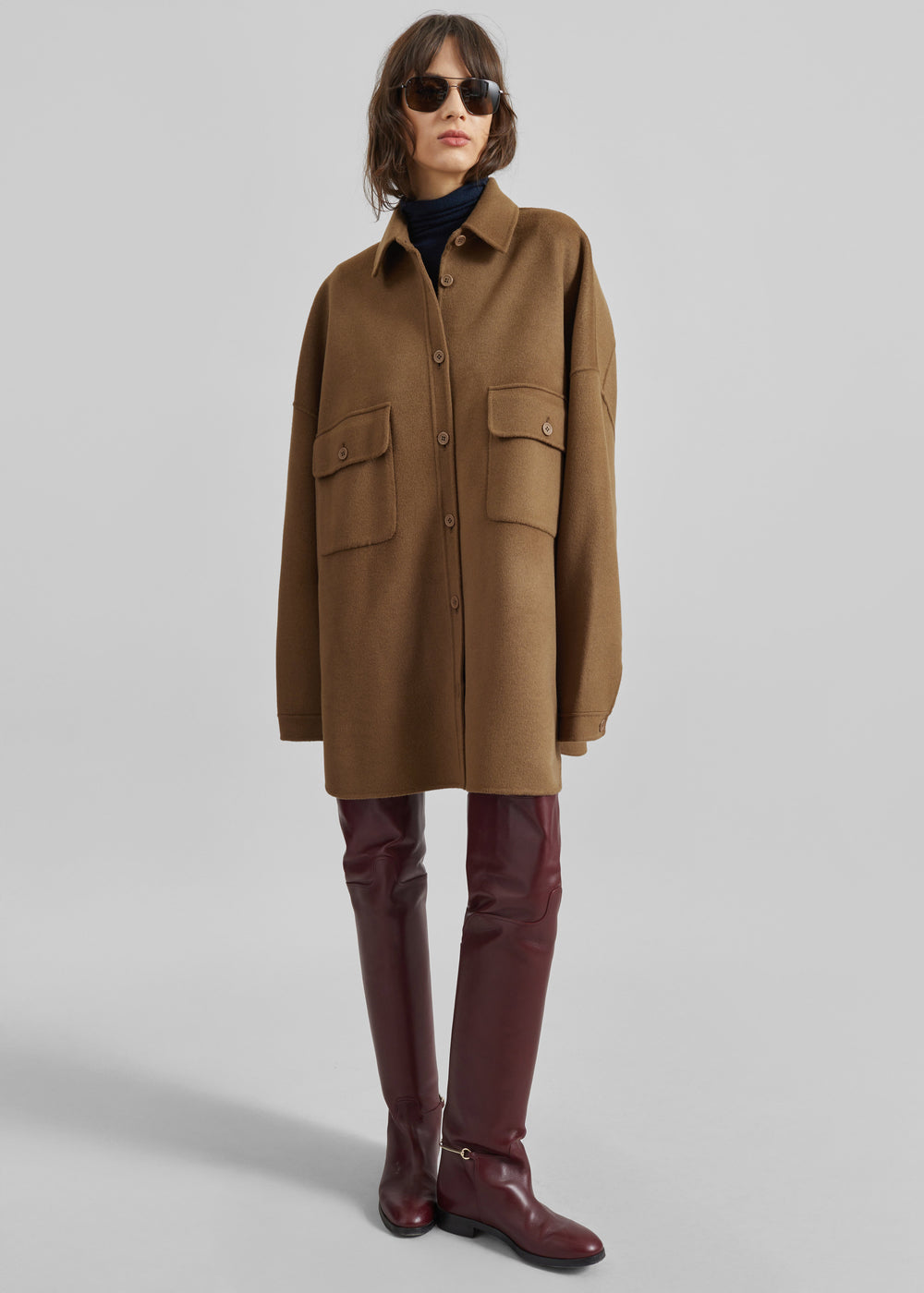 Dallas Wool Overshirt - Camel - 1