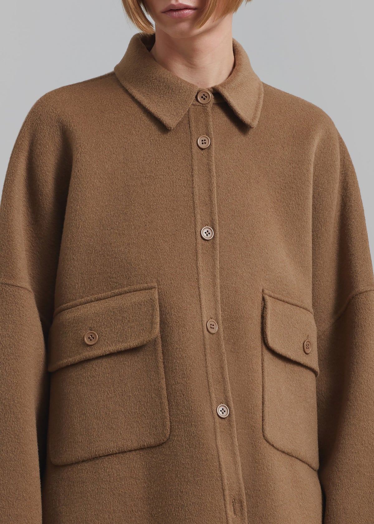 Dallas Wool Overshirt - Camel - 4