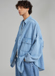 Dallas Men Denim Overshirt - Worn Wash