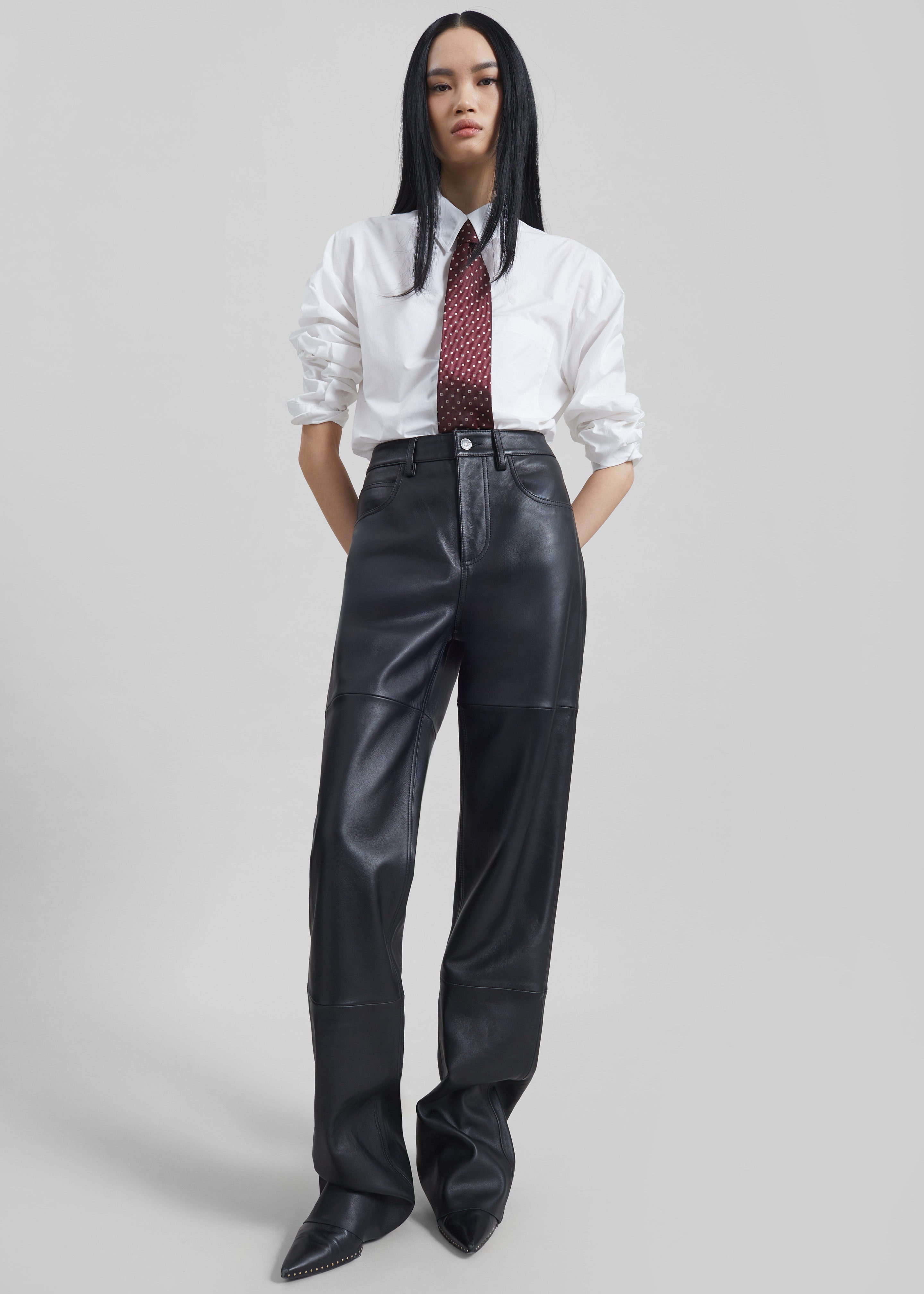 Dalston Leather Pants - Black - 7