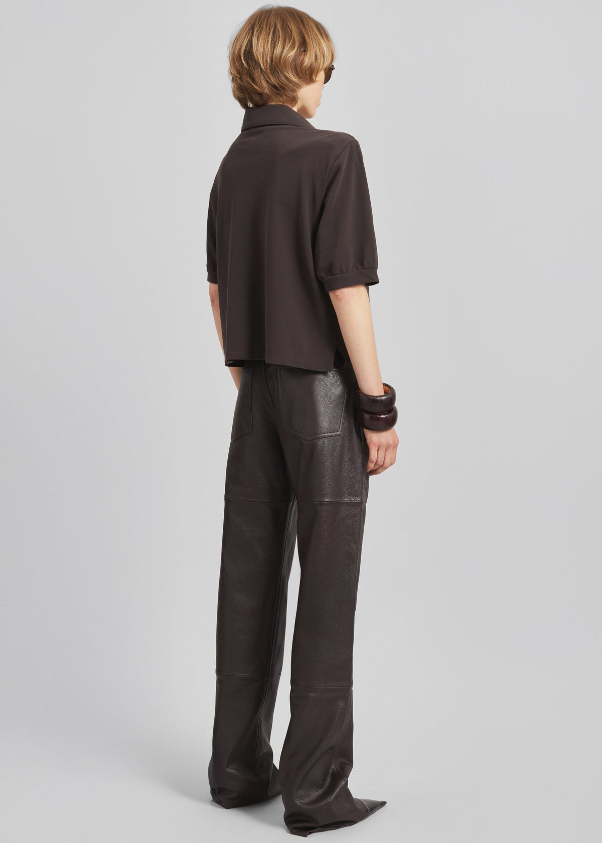 Dalston Leather Pants - Vintage Brown - 6