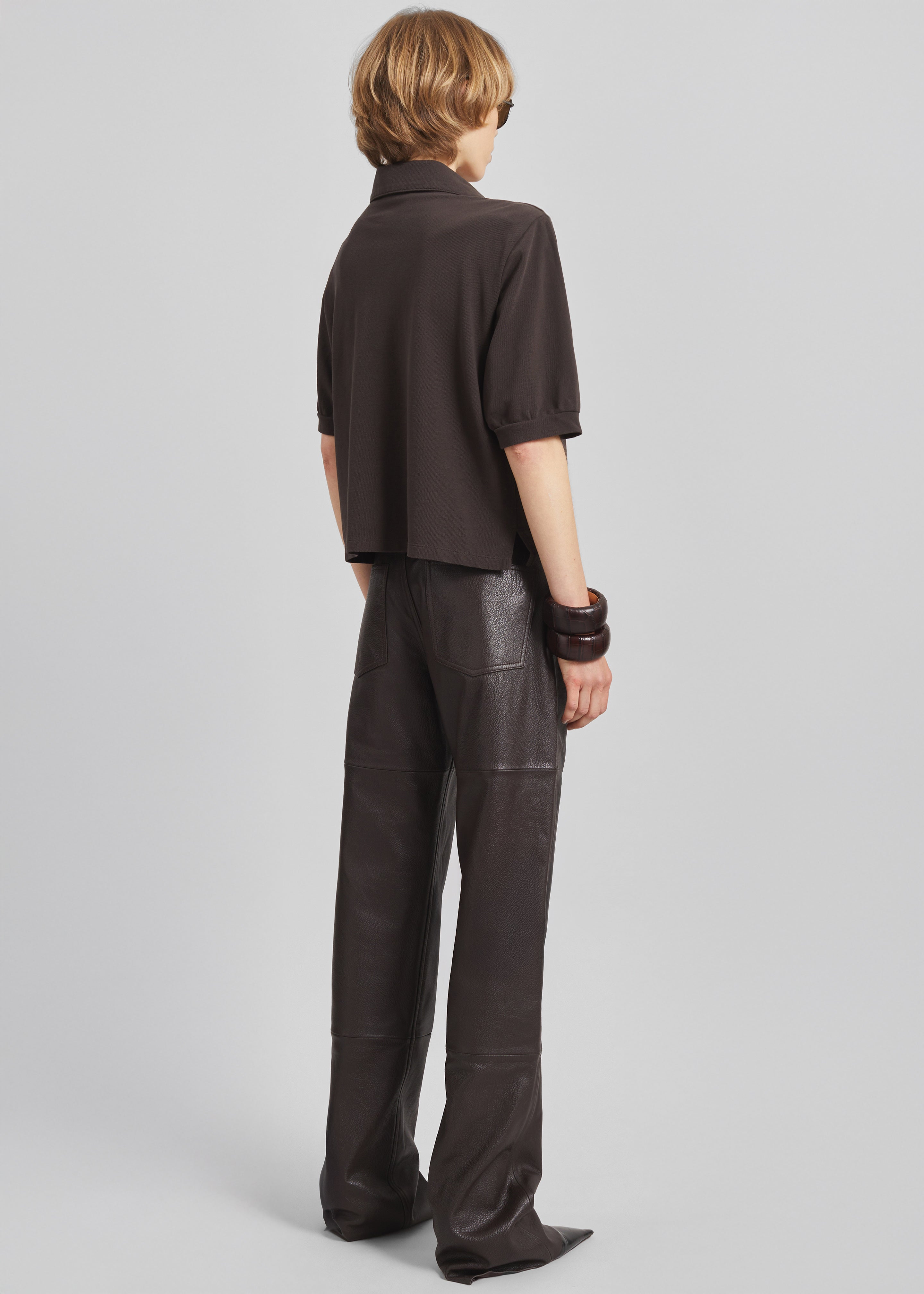 Dalston Leather Pants - Vintage Brown - 6