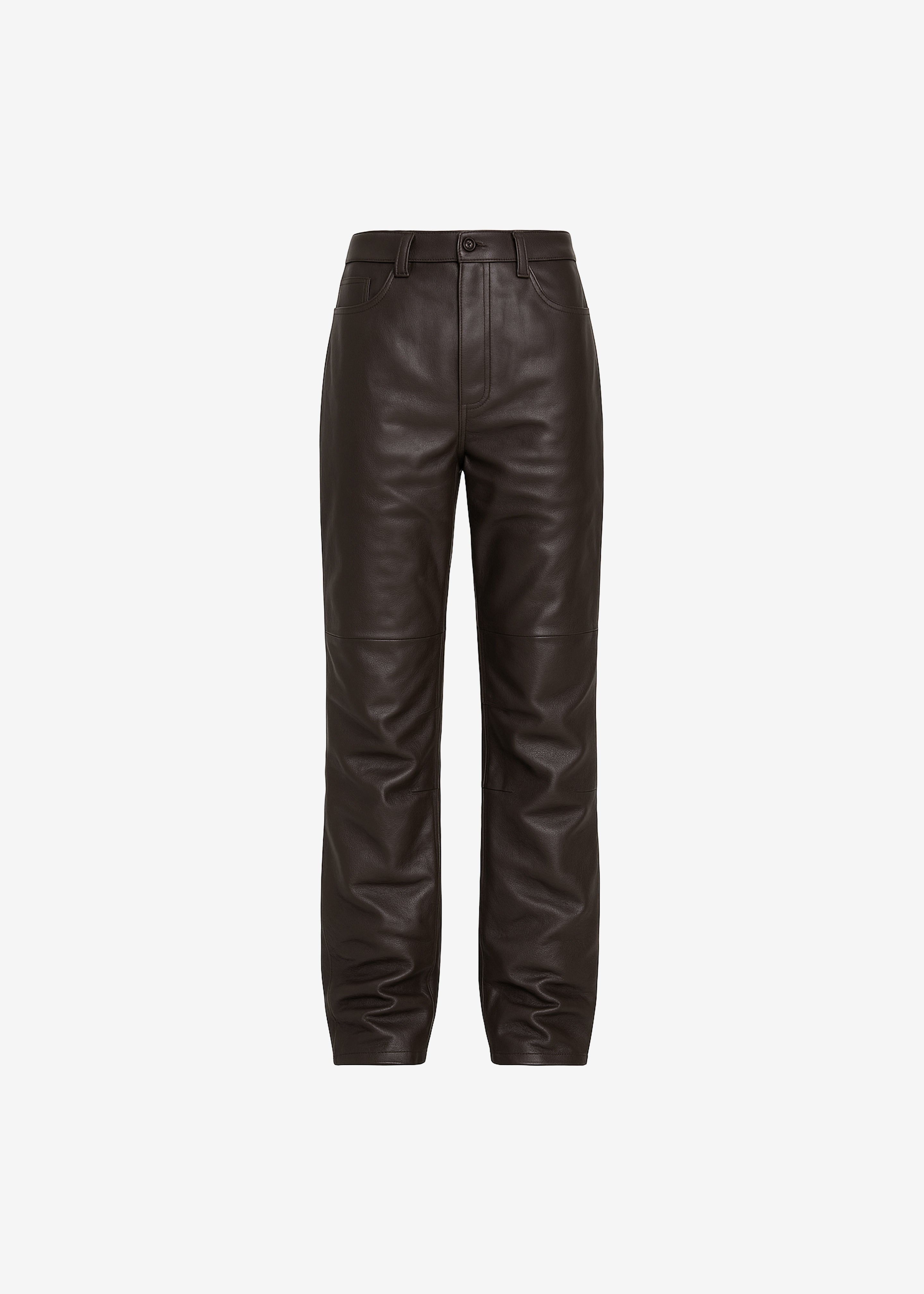 Dalston Leather Pants - Vintage Brown - 7