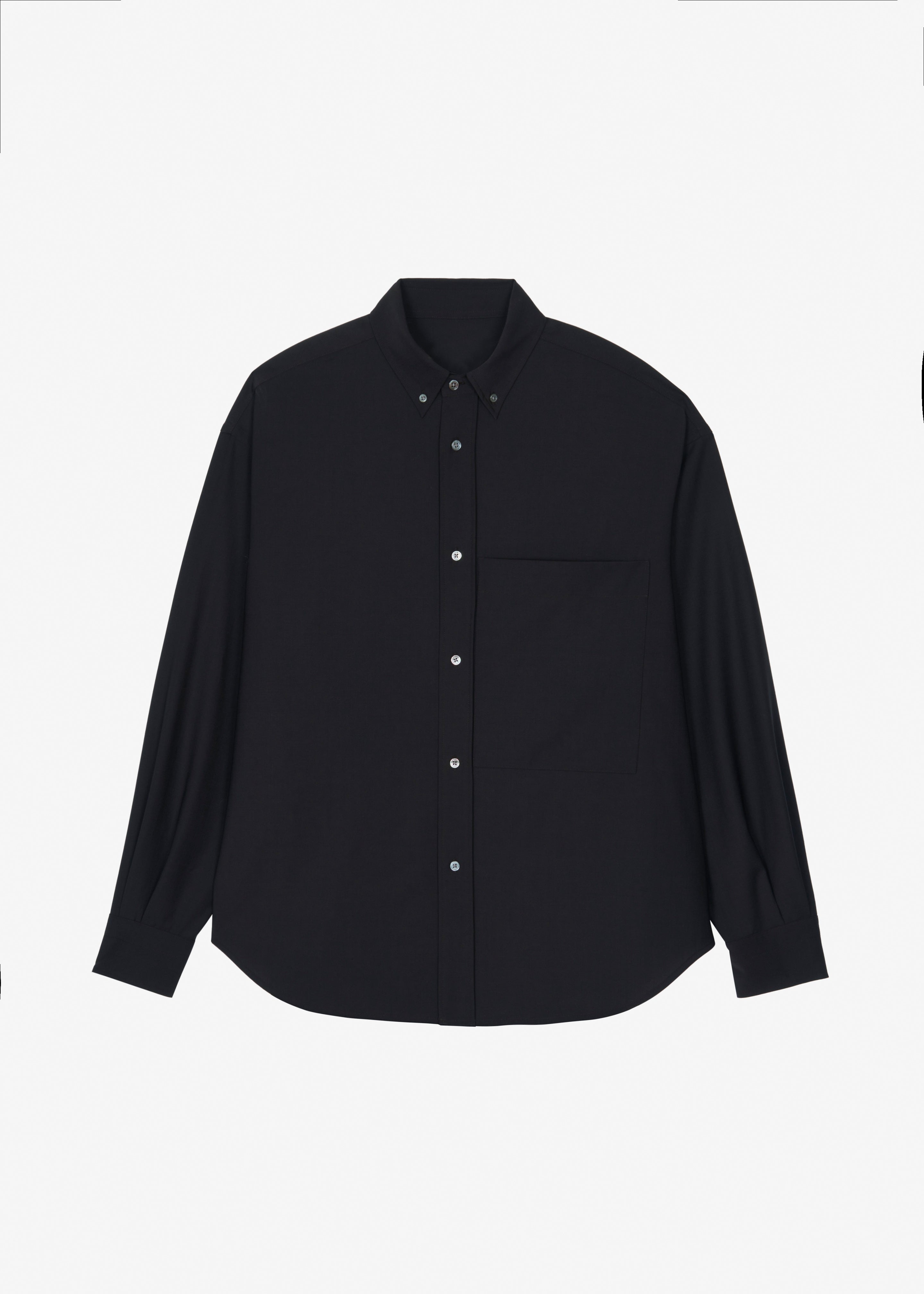 Dalton Wool Blend Shirt - Black - 9