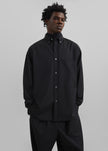 Dalton Wool Blend Shirt - Black