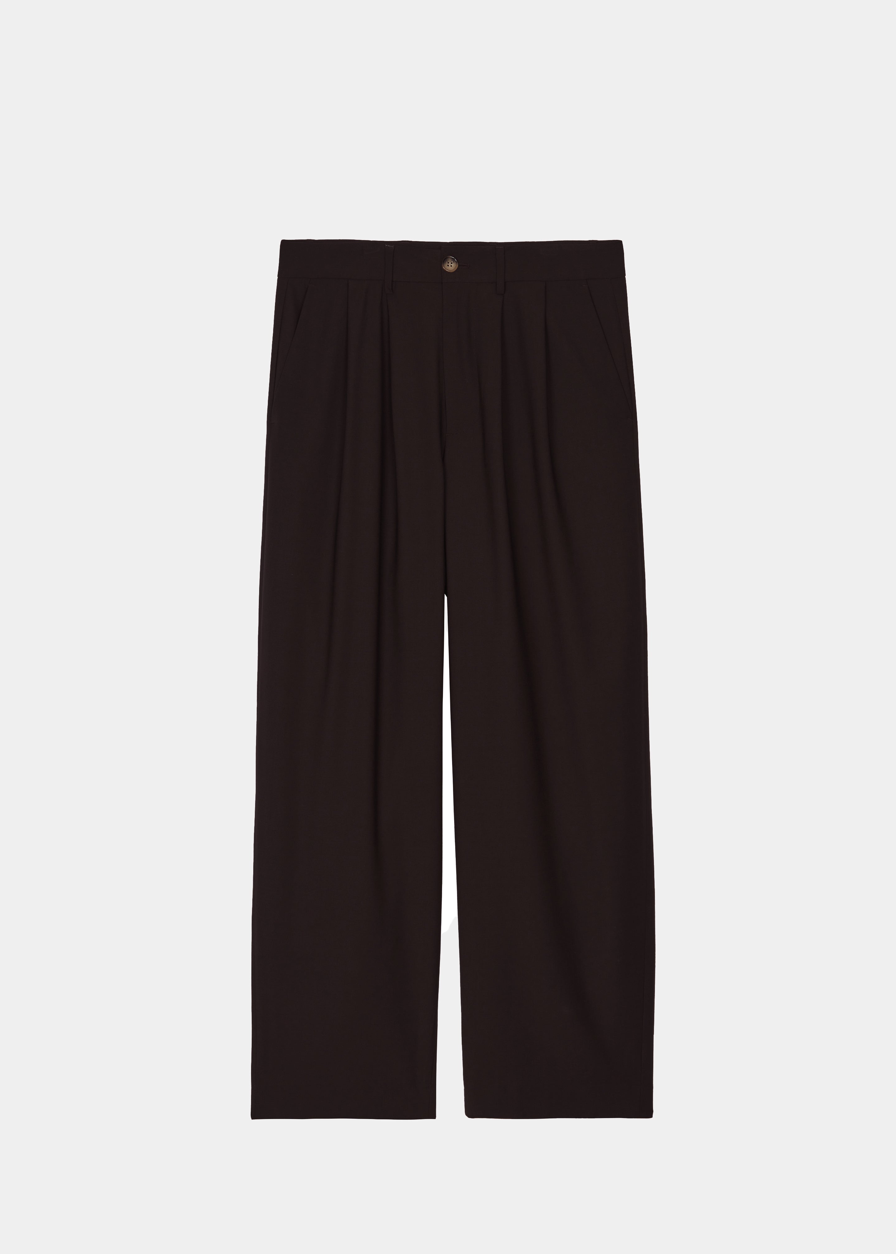 Dalton Wool Blend Trousers - Brown - 8