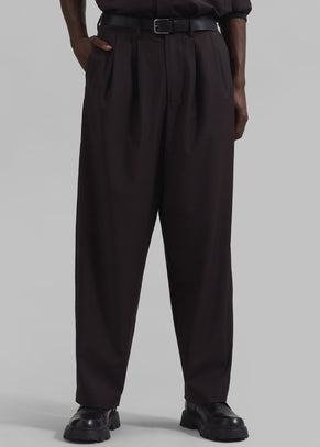 Dalton Wool Blend Trousers - Brown