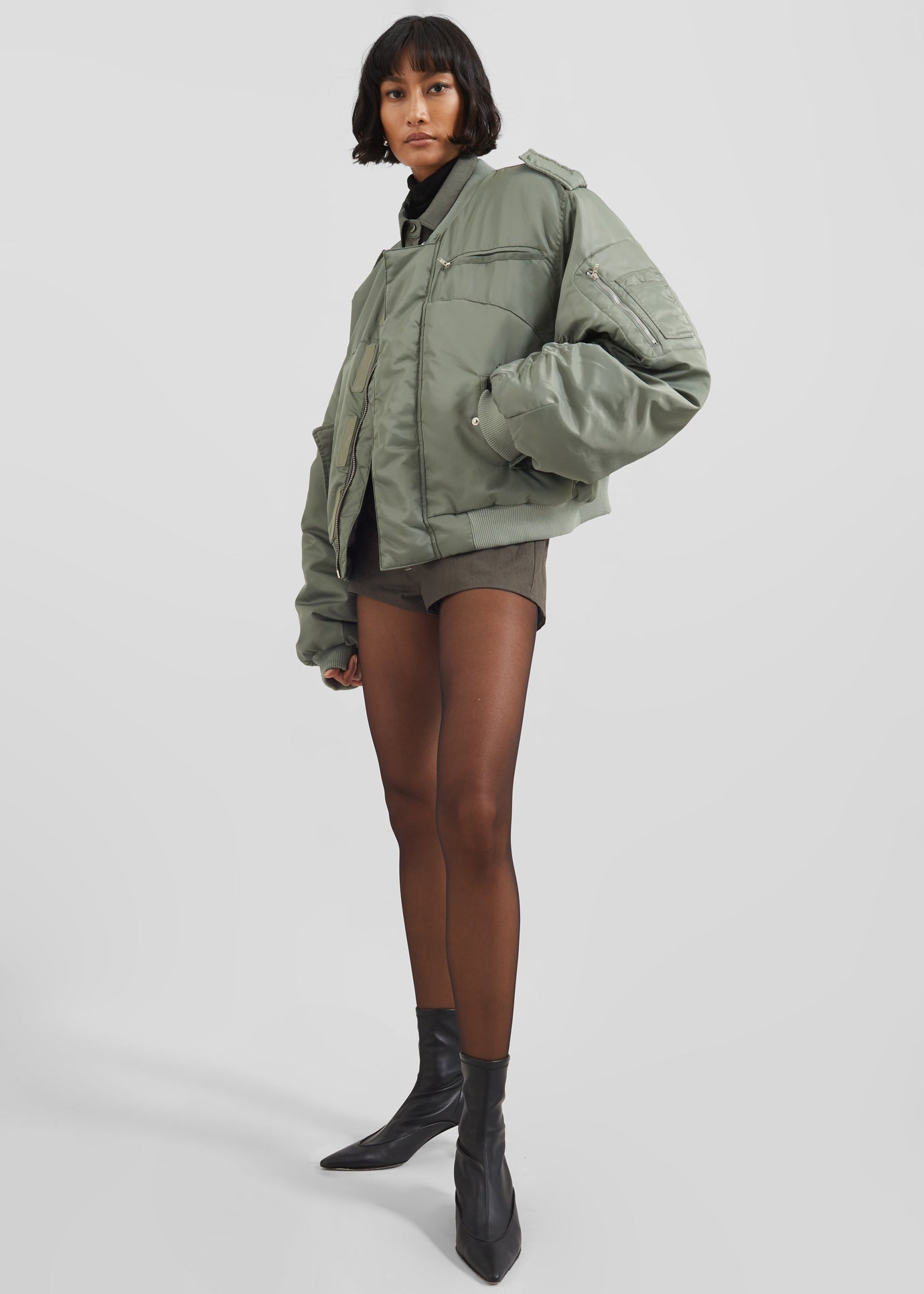 Dalva Bomber Jacket - Sage - 1