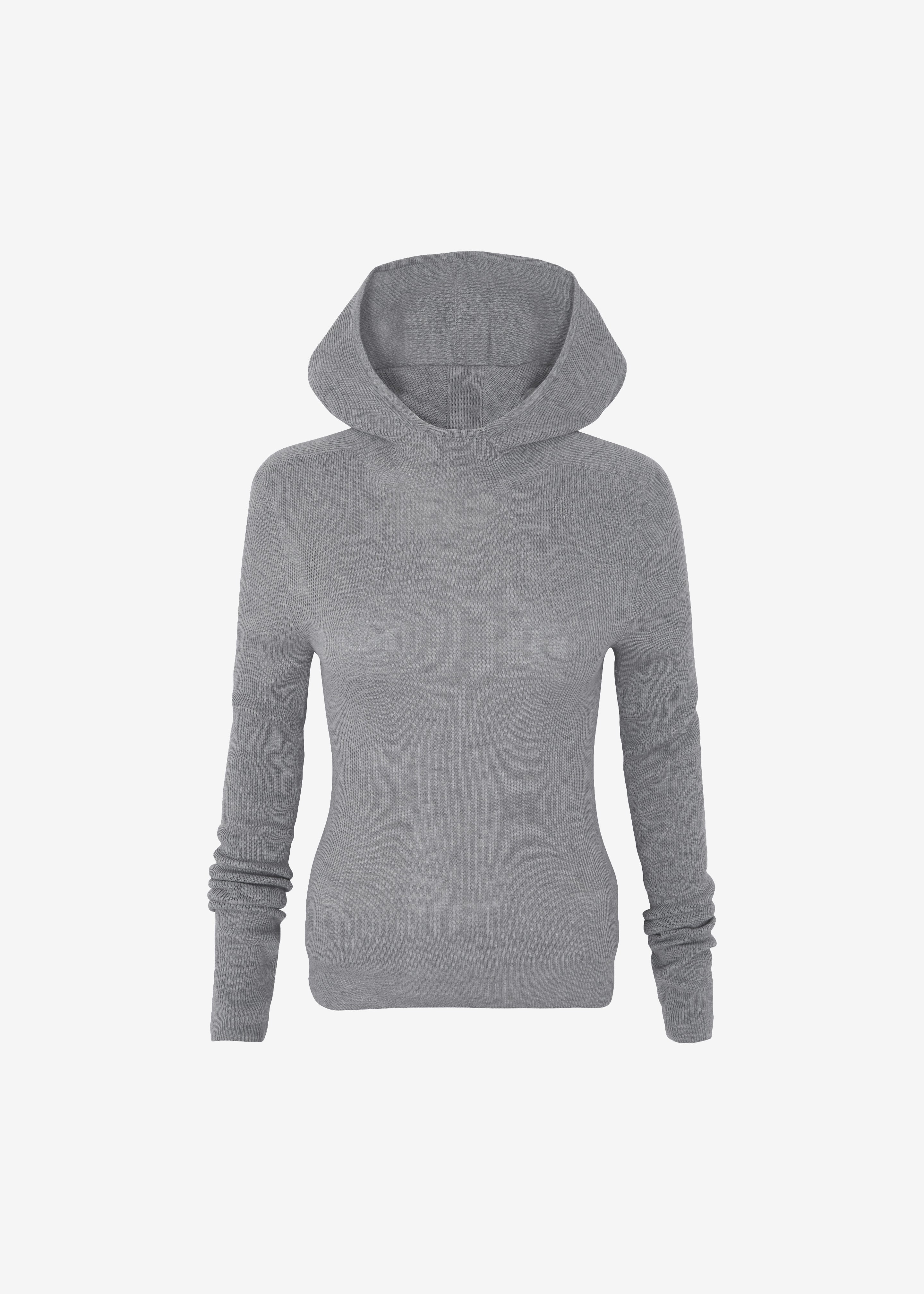Danae Hooded Knit Top - Grey – The Frankie Shop Europe