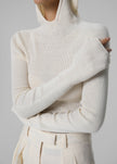 Danae Hooded Knit Top - Off White