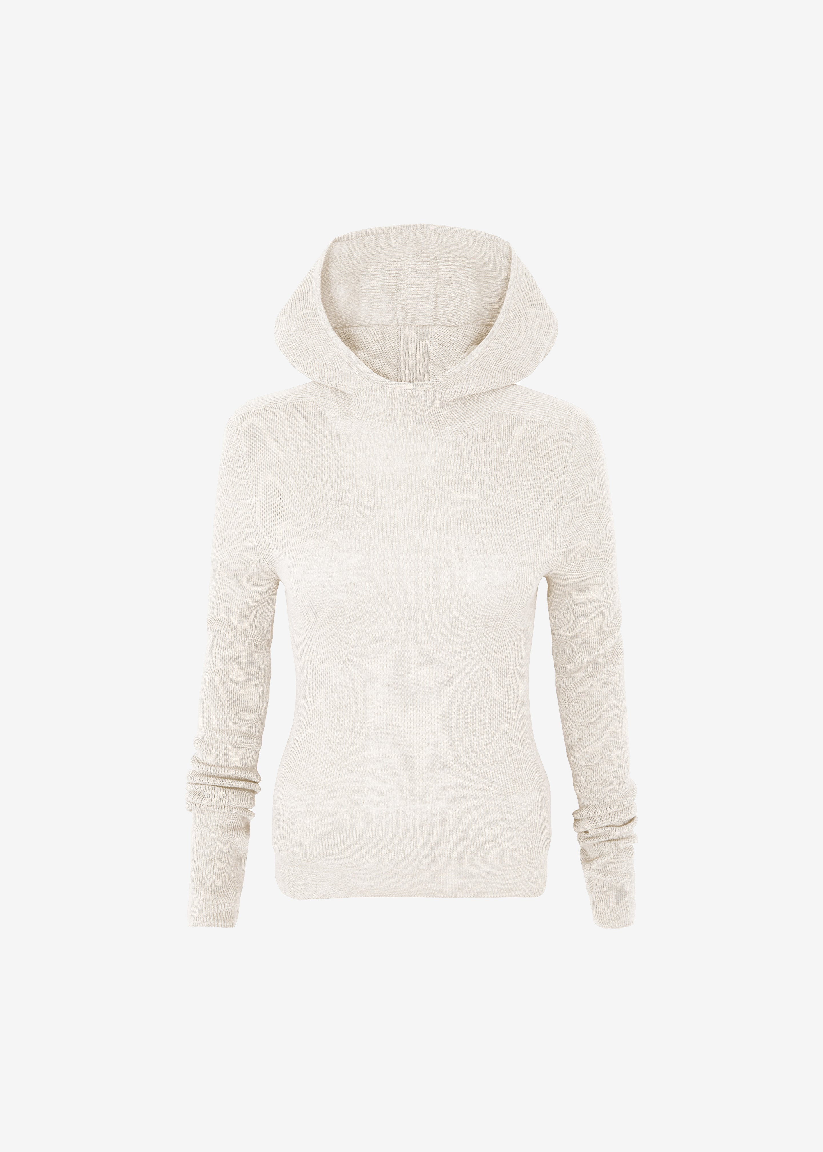 Danae Hooded Knit Top - Off White - 8