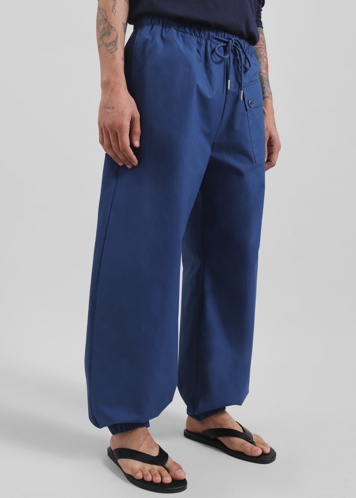 Darien Cotton Joggers - Cobalt - 3