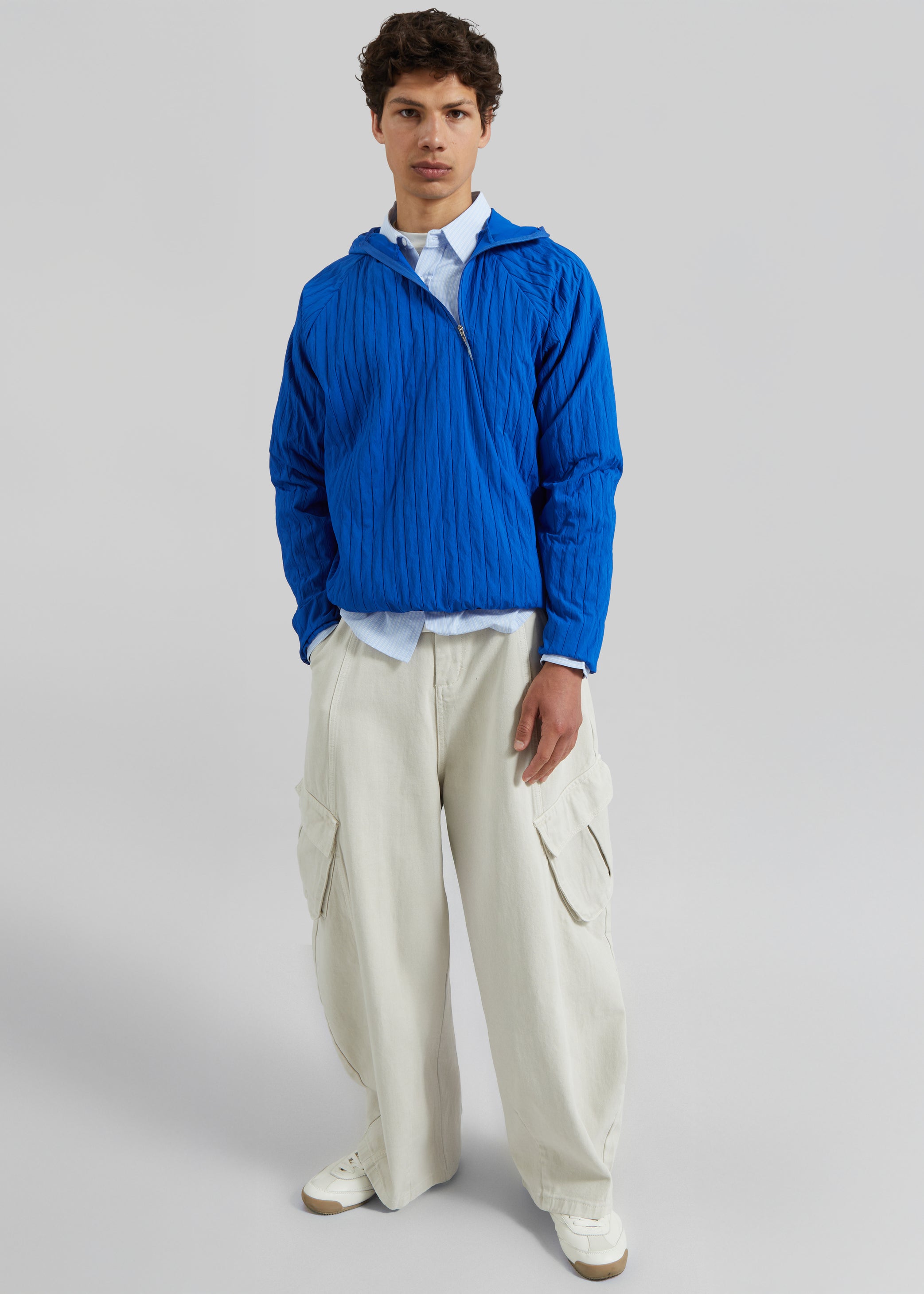 Shop the look image for Dario Textured Hoodie - Cobalt
