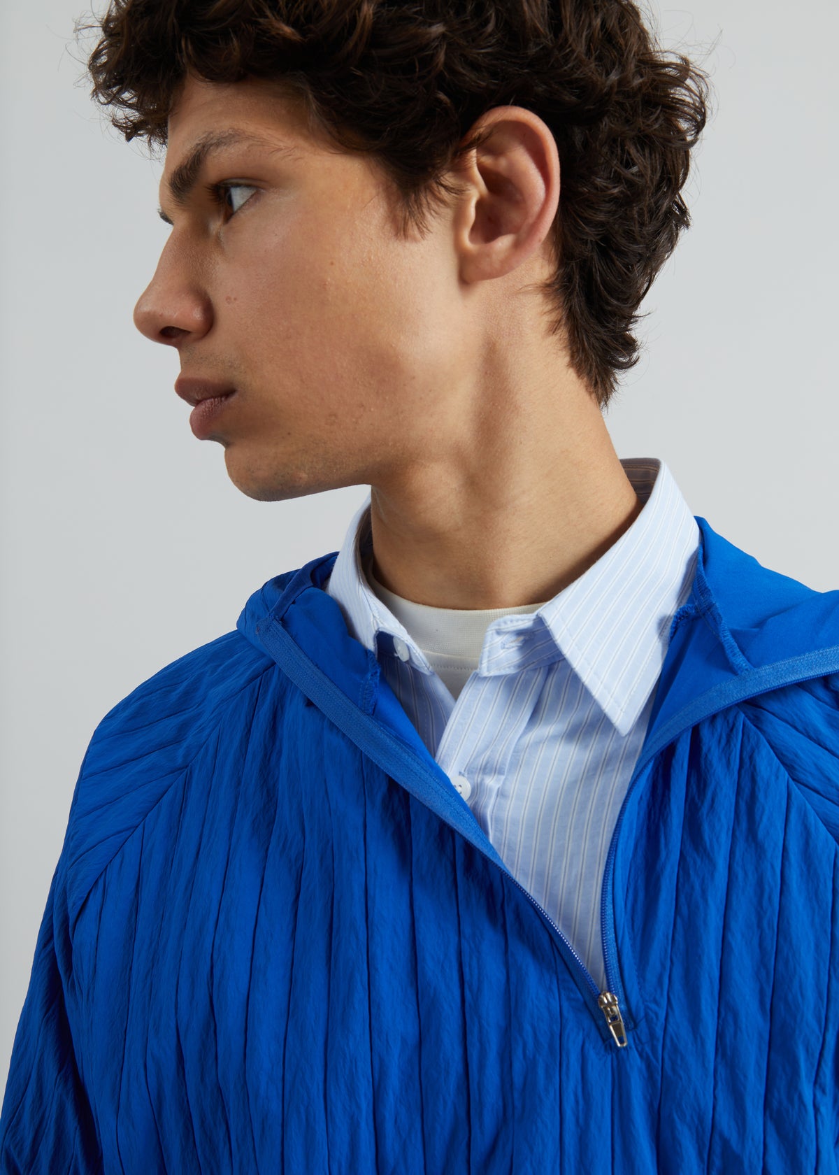 Dario Textured Hoodie - Cobalt - 3