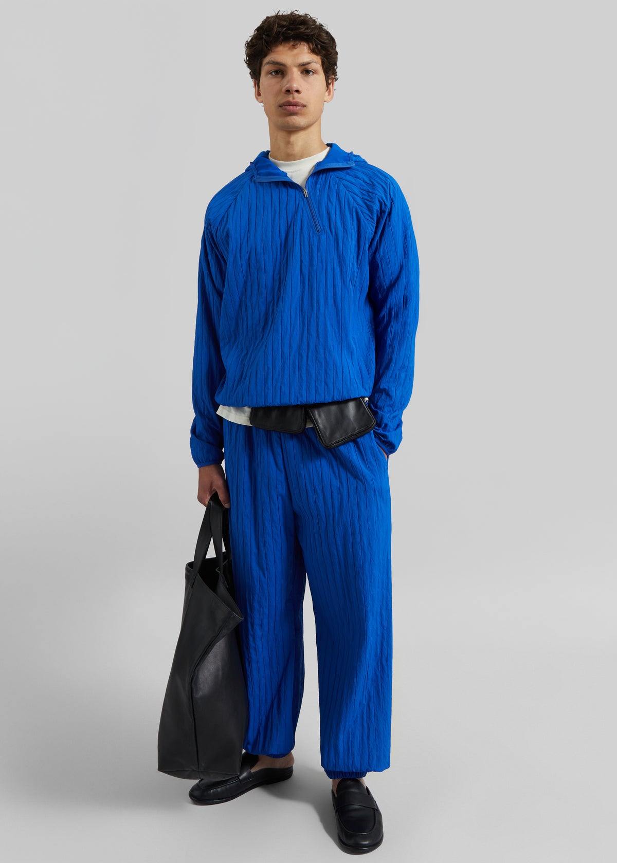 Dario Textured Hoodie - Cobalt - 5